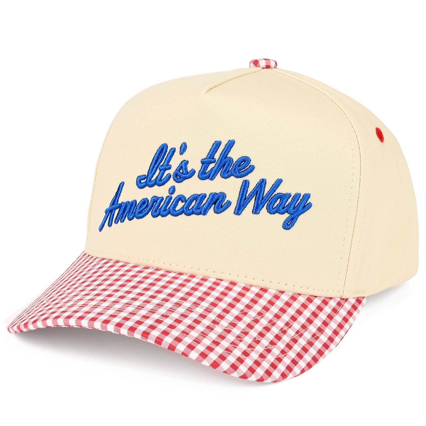 C.C IT'S THE AMERICAN WAY Letter on Two Tone Trucker Hat