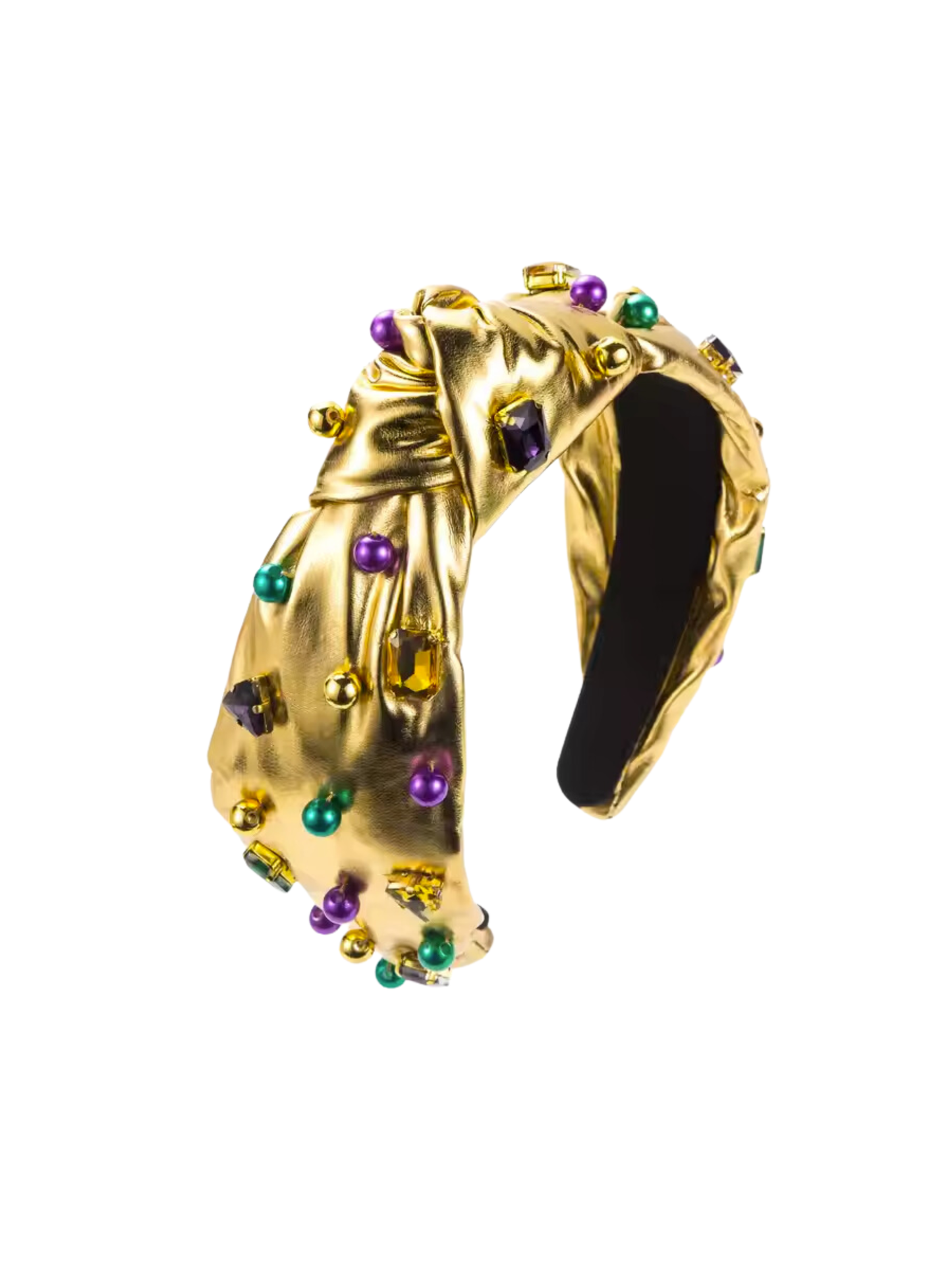 Metallic Jeweled Mardi Gras Headband