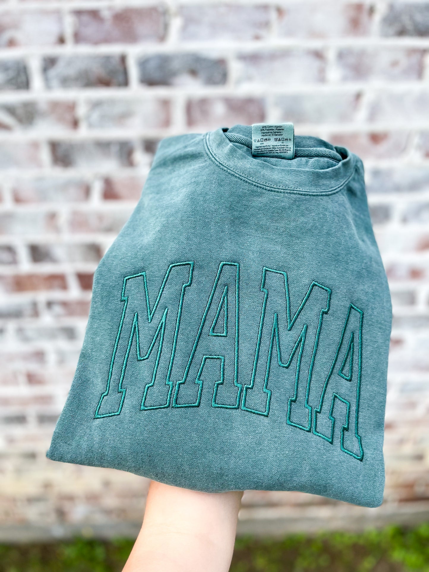 Mama Embroidered Comfort Colors Sweatshirt