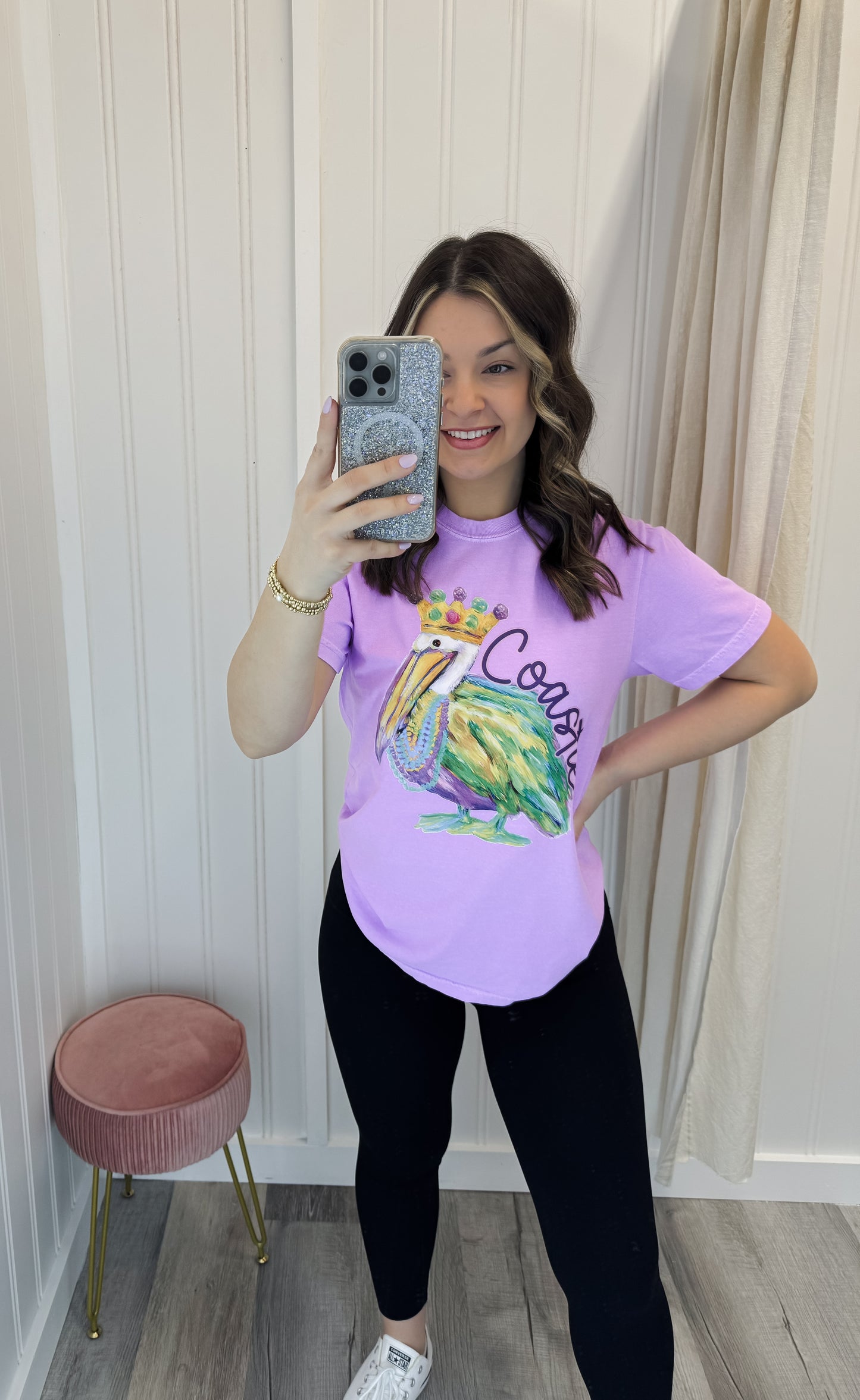 Mardi Gras Coastie Pelican Tee