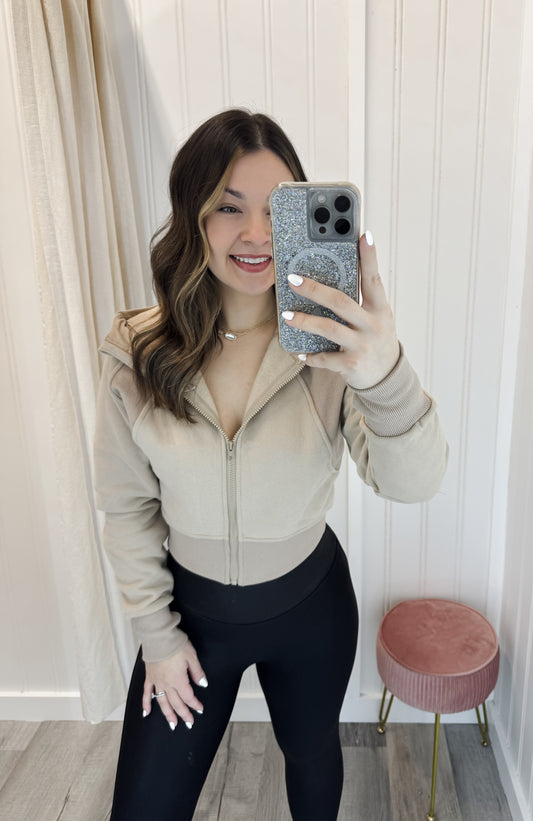 Deva Cropped Hooded Jacket