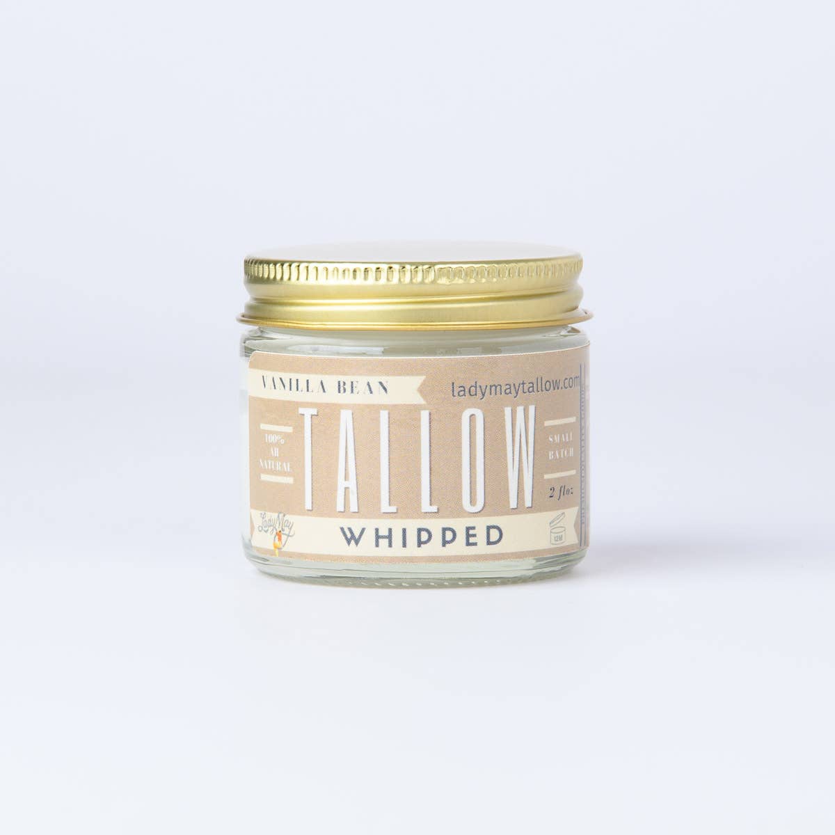 2oz Vanilla Whipped Tallow Moisturizer