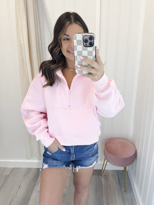 Dove Funnel Neck Half Zip