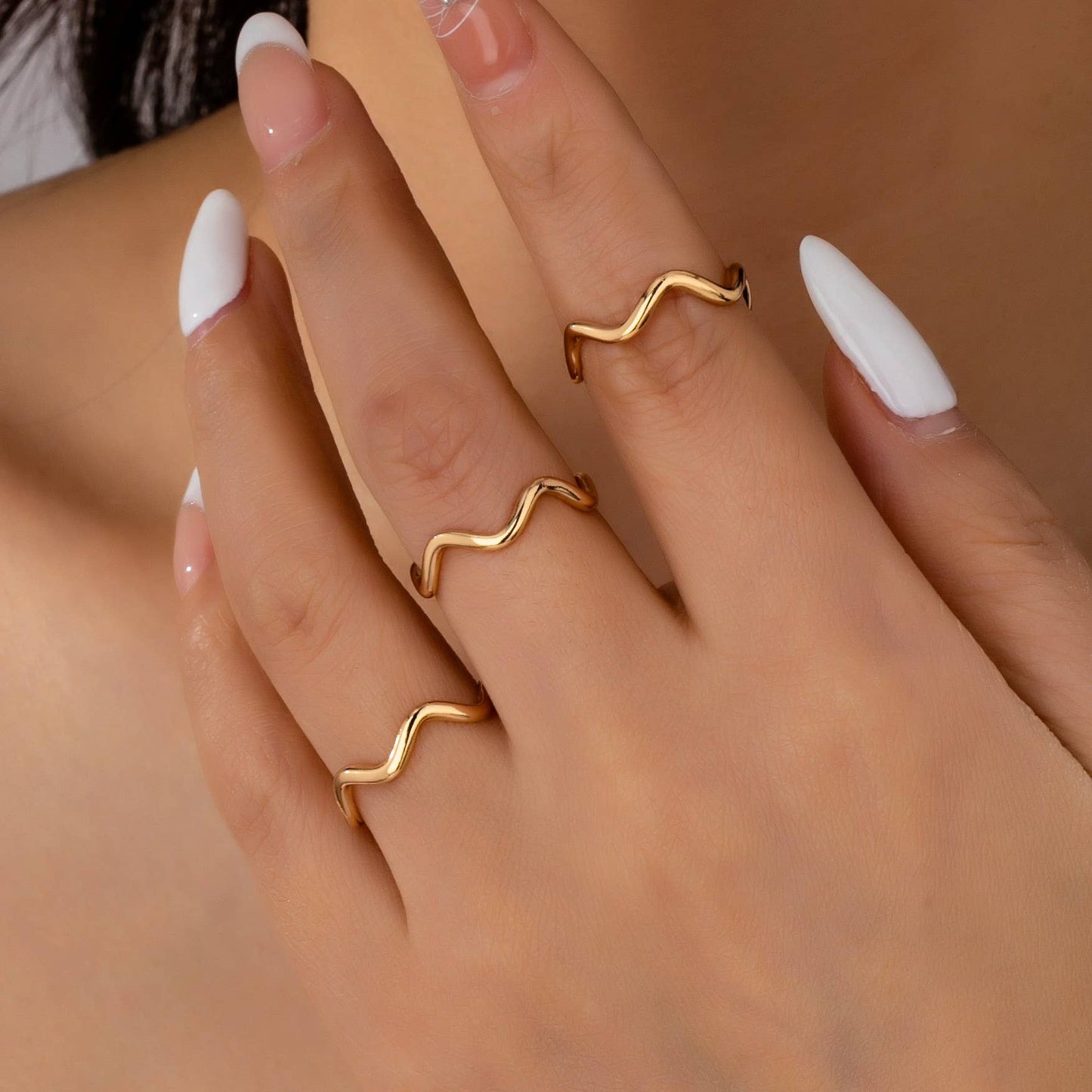 Organic Wavy Knot Gold Ring