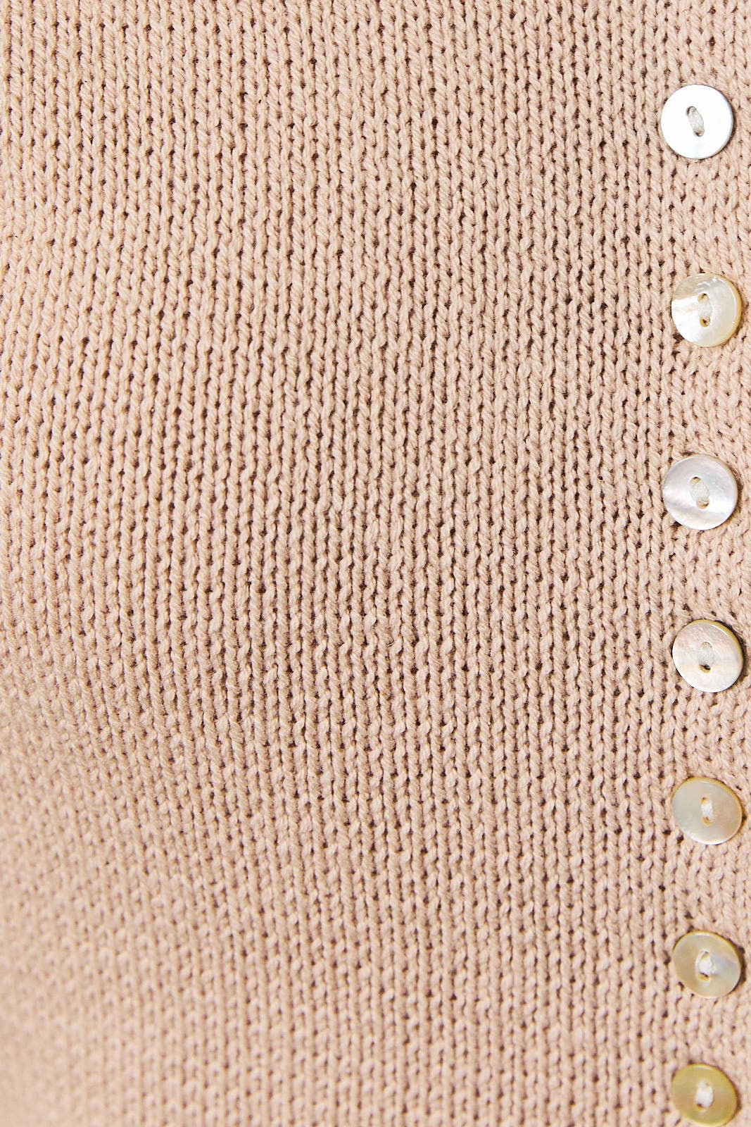 CAP SLEEVE ROUND NECK BUTTON DOWN SWEATER TOP