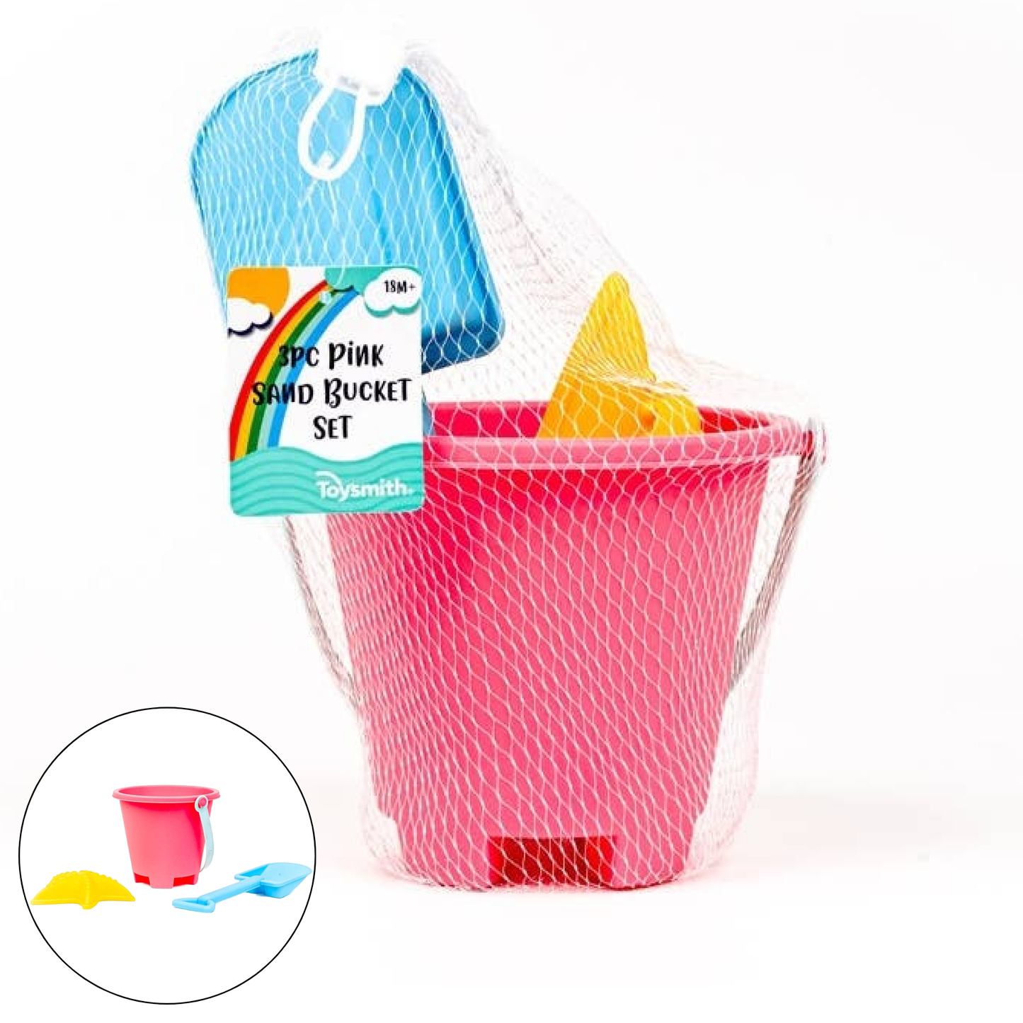 Toysmith 3-Piece Pink Sand Bucket Set