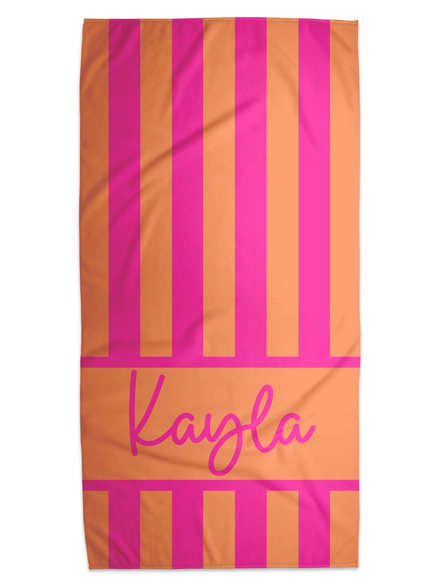 Classic Cabana Stripe Personalized Beach Towel