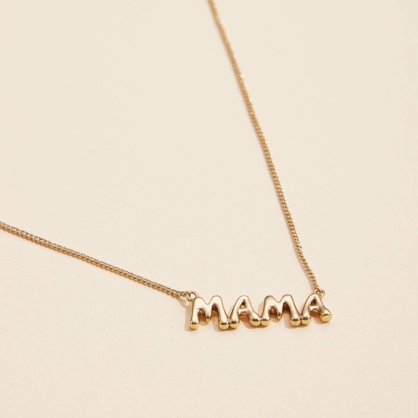 Bubble "MAMA" 18K Gold Dip Necklace - Mothers Day Gift