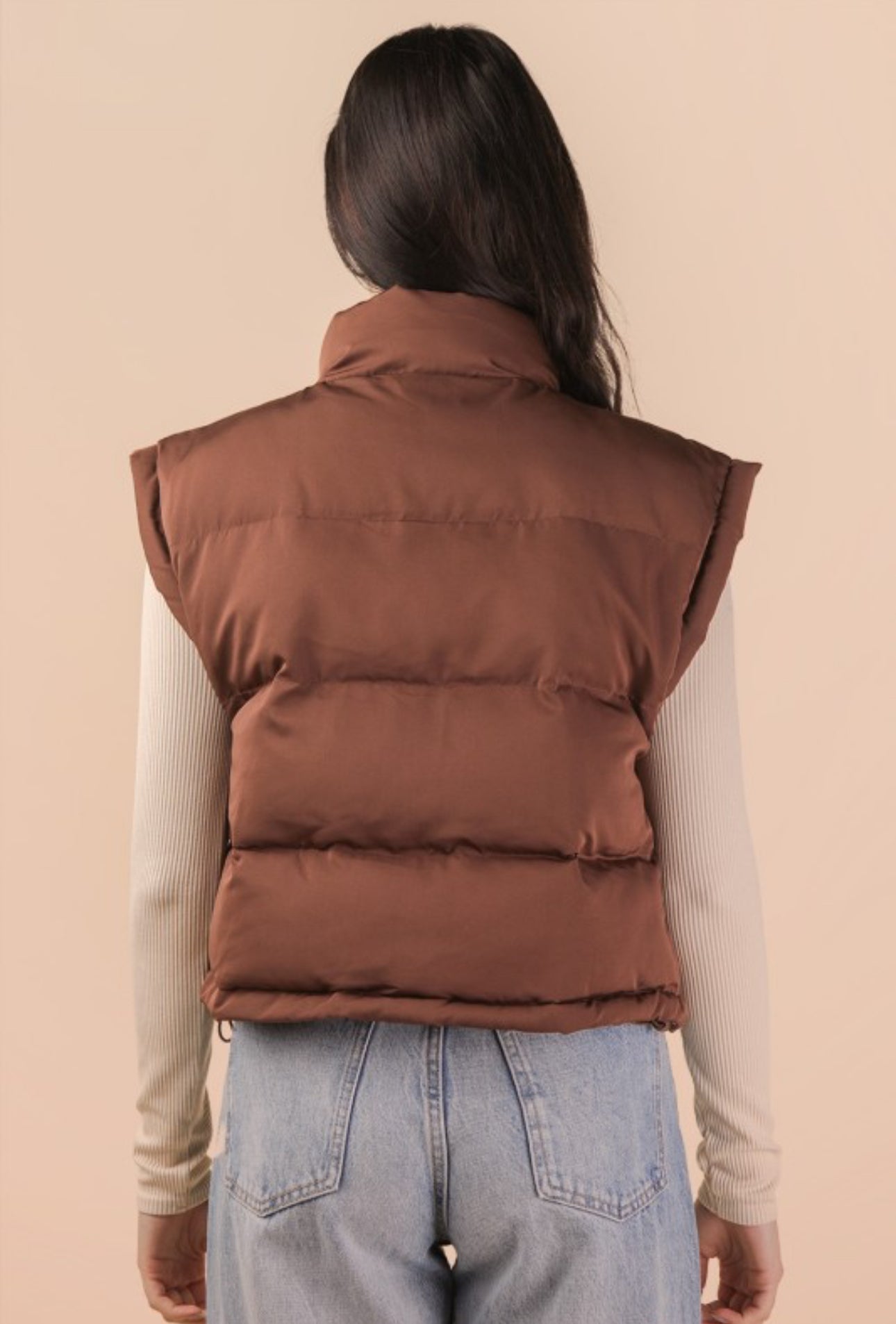 Mock Neck Puffer Vest