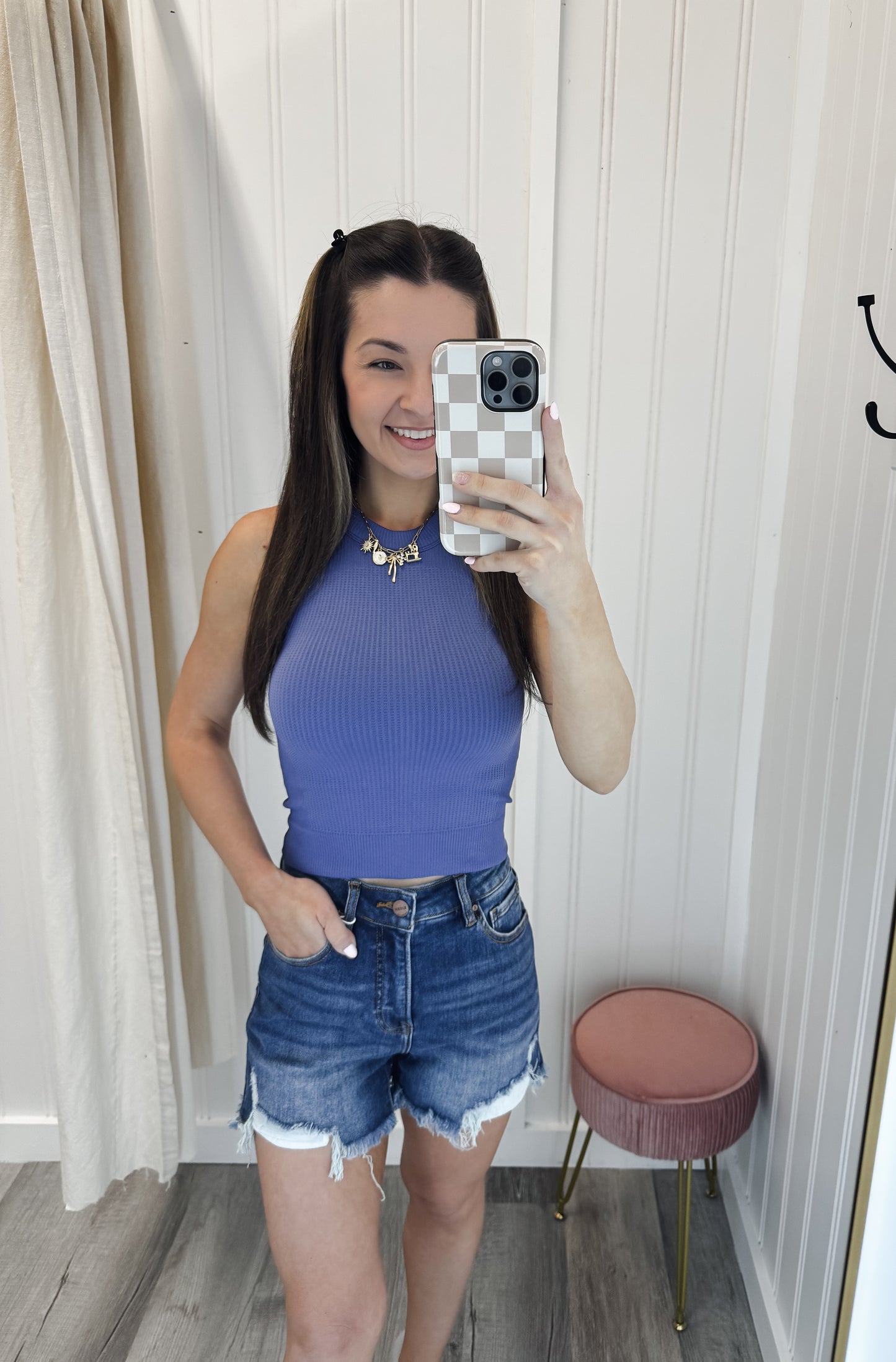 Seamless Built In Bra Crop Tank