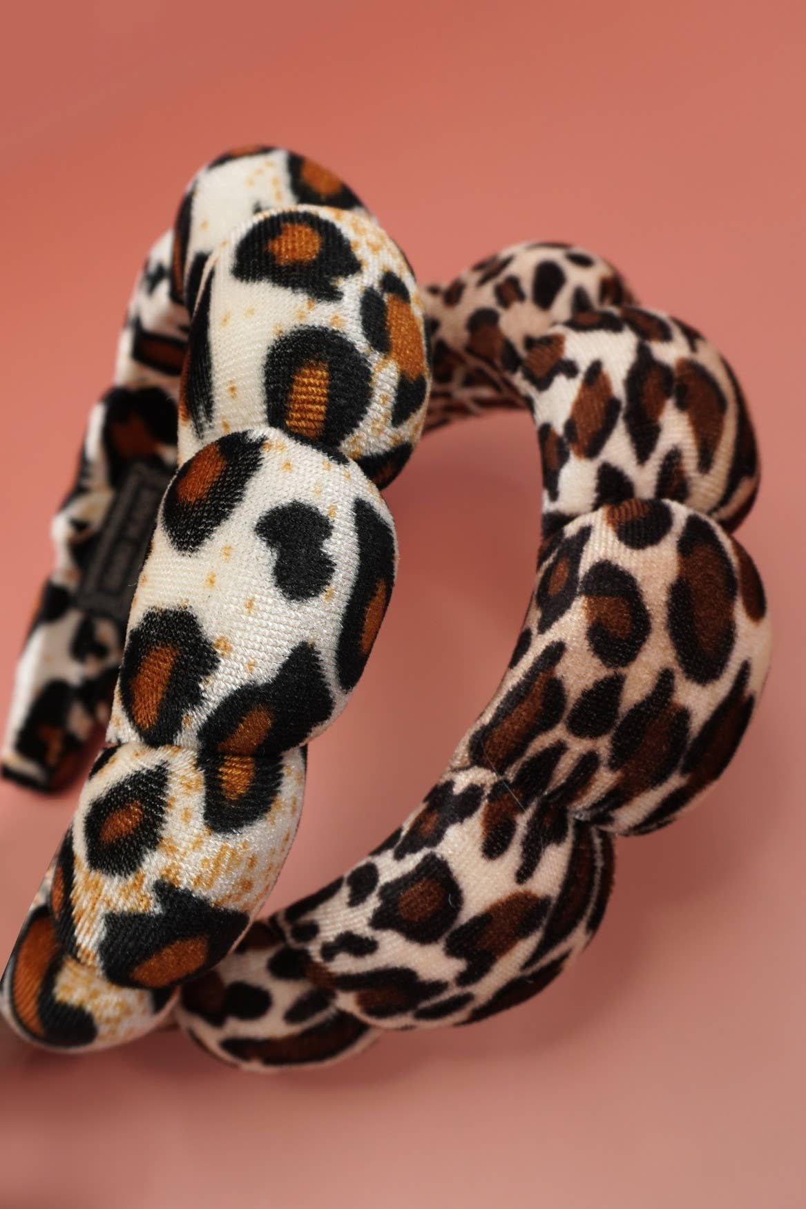 SPA SPONGE LEOPARD ANIMAL SCALLOPED HEADBAND