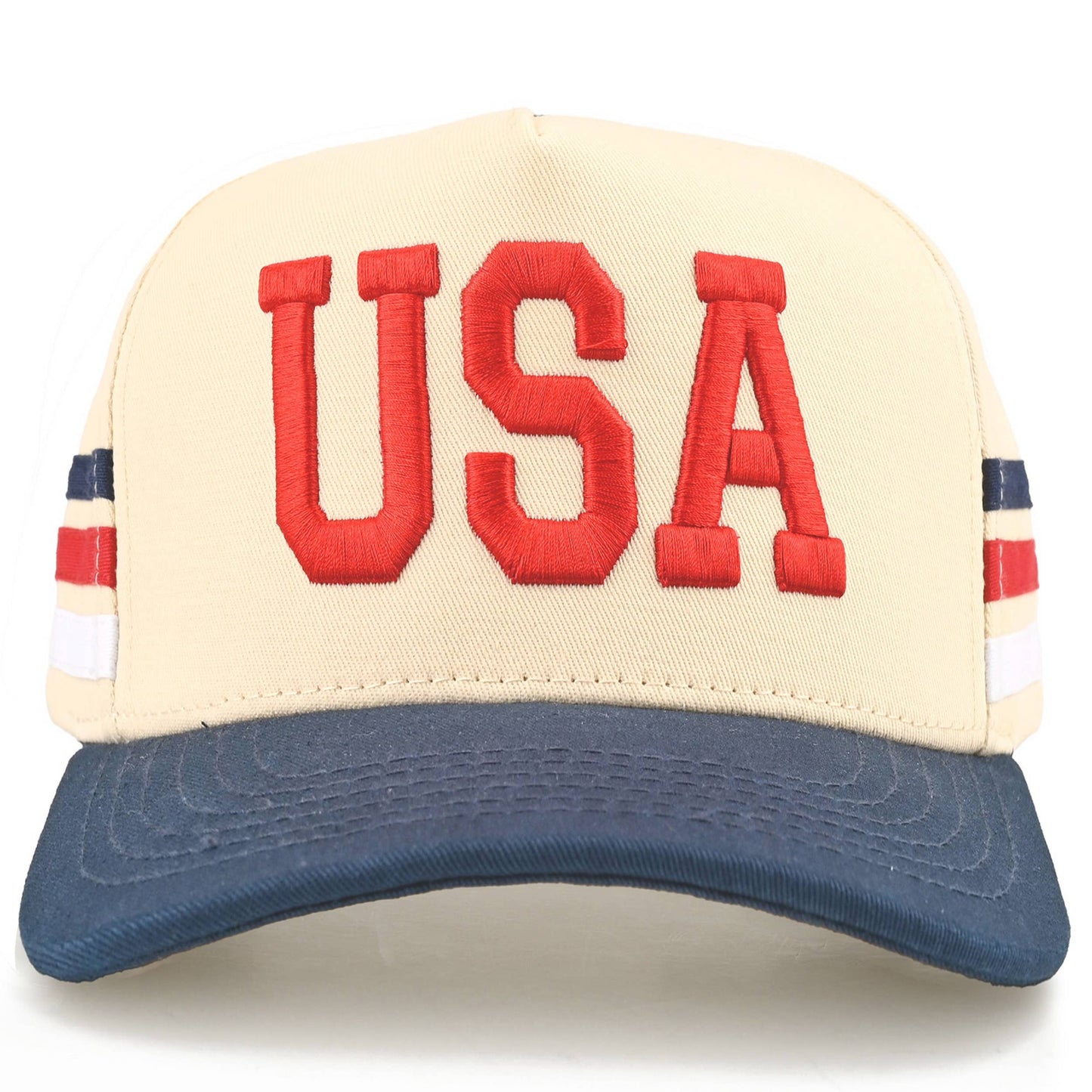 C.C 3 Lines Flag Letter on Two Tone Trucker Hat
