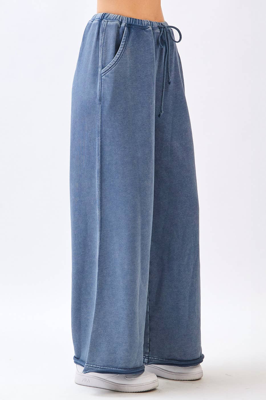 Washed Wide Leg Pants