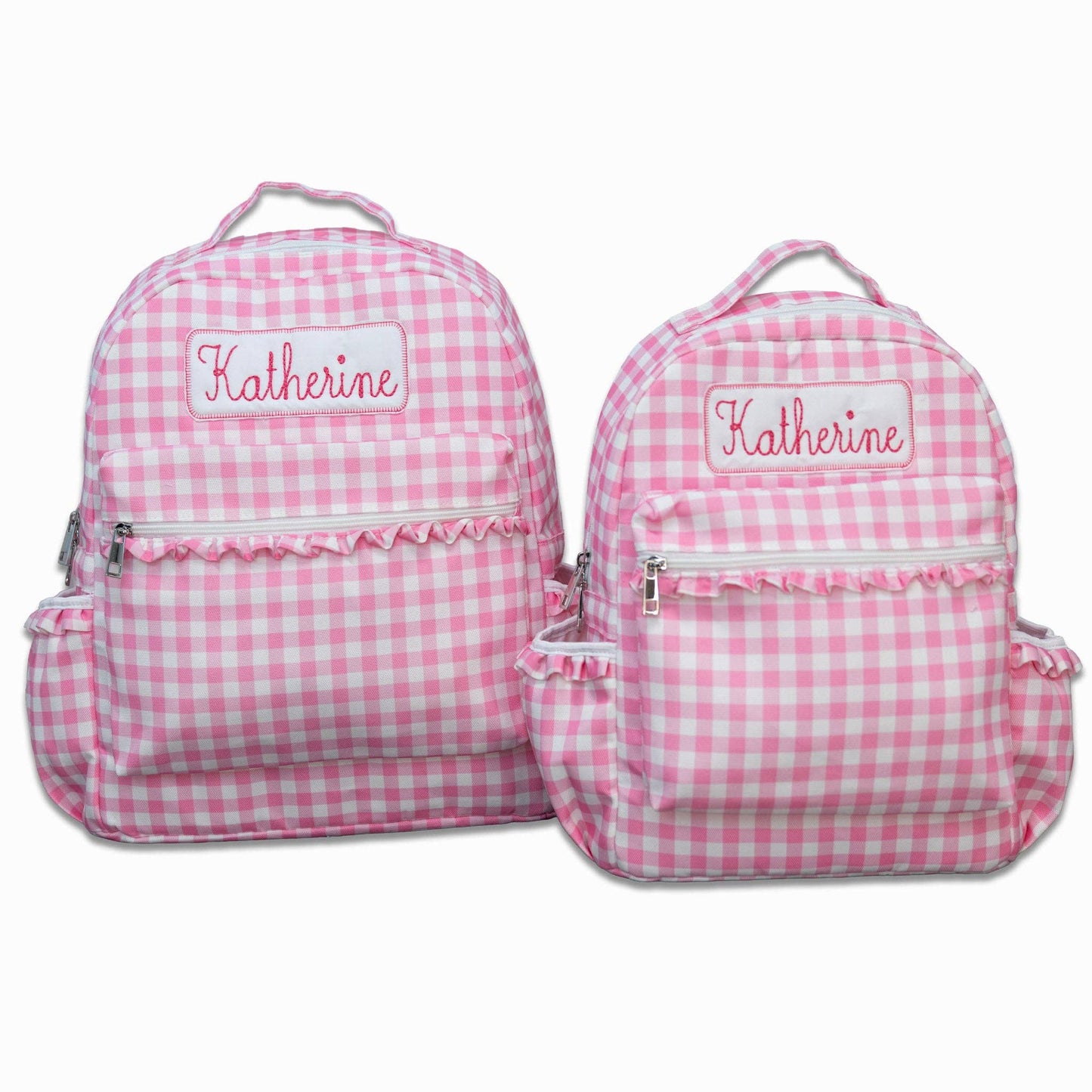 Girls Backpack - Pink Gingham