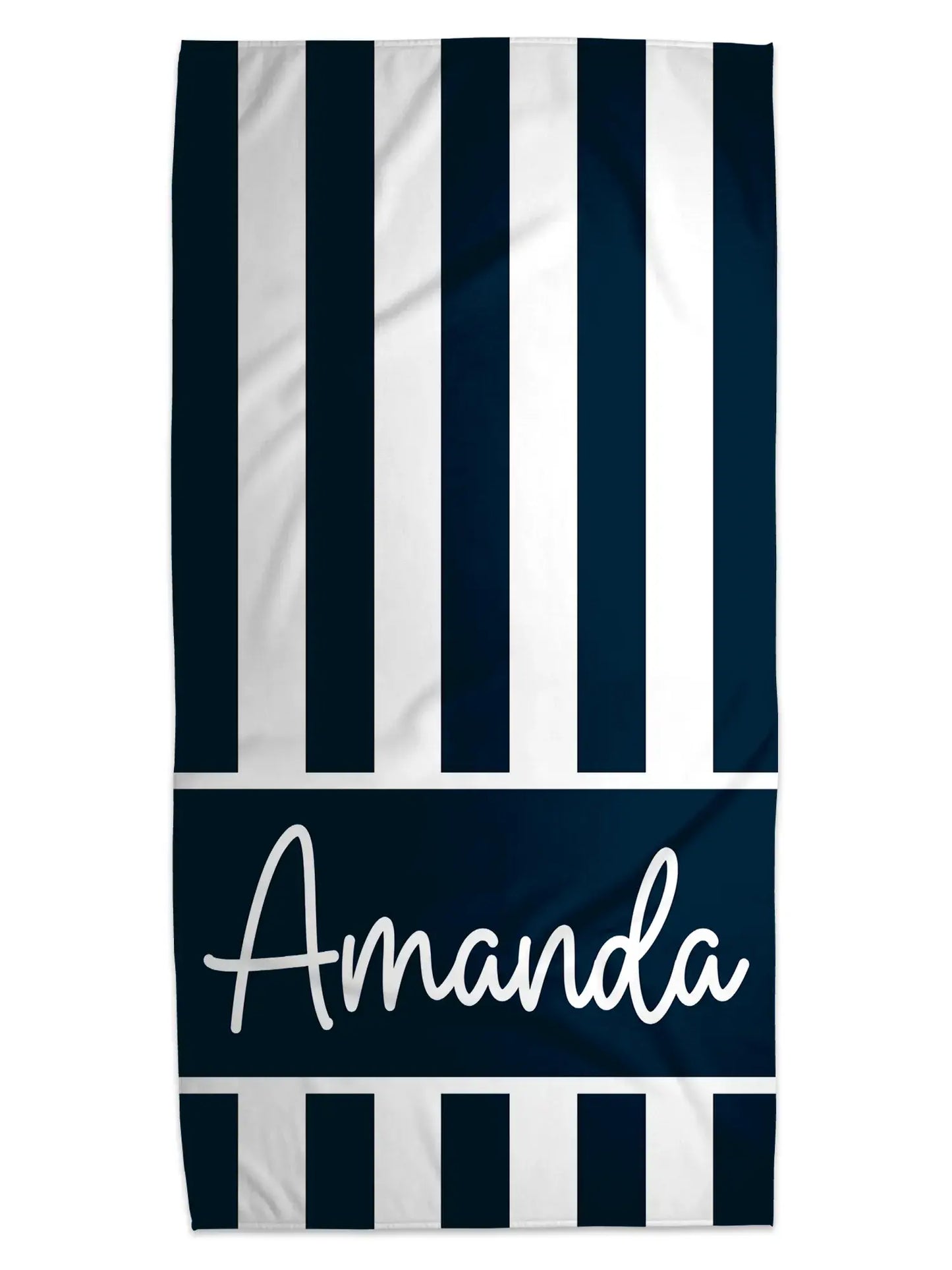 Classic Cabana Stripe Personalized Beach Towel