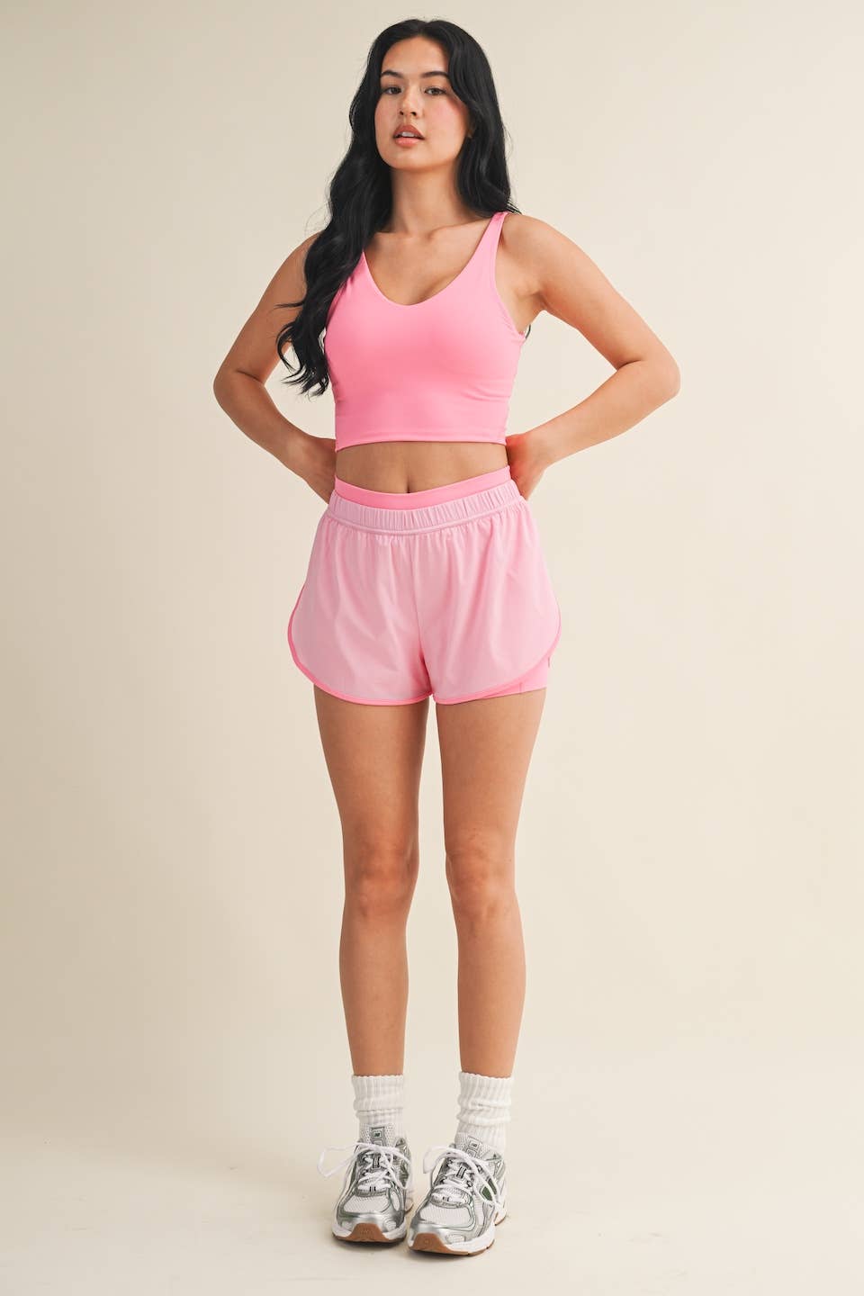Aligned Performance Cropped Tank Top & Shorts Set