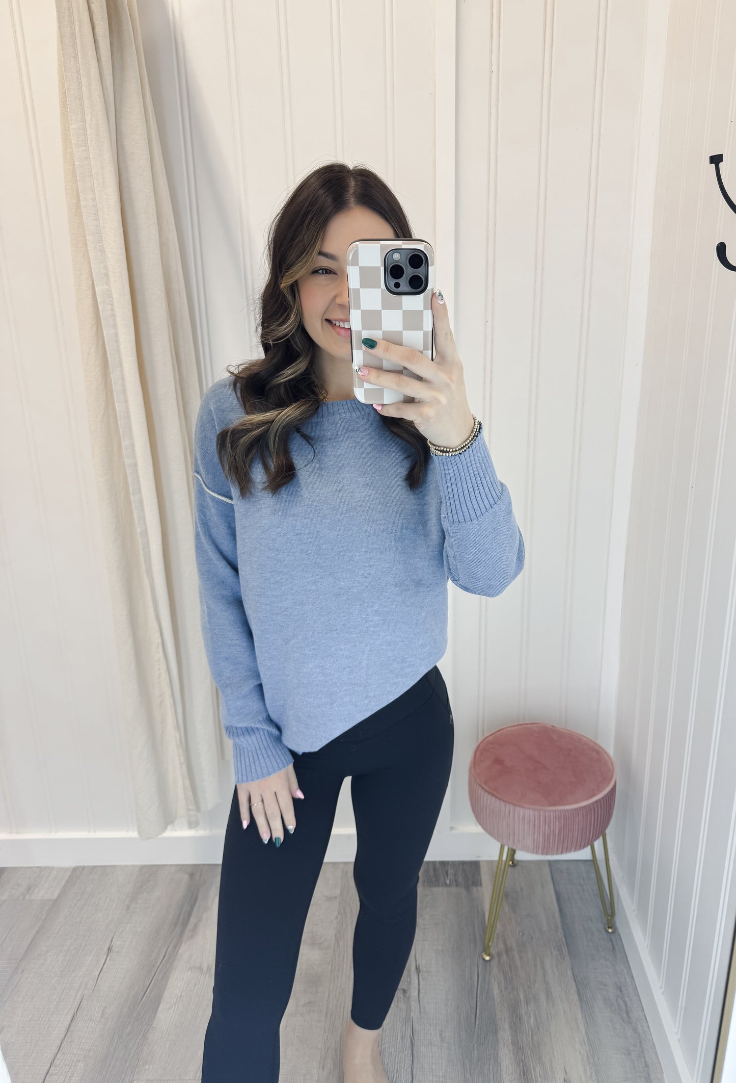 Contrast Trim Sweater