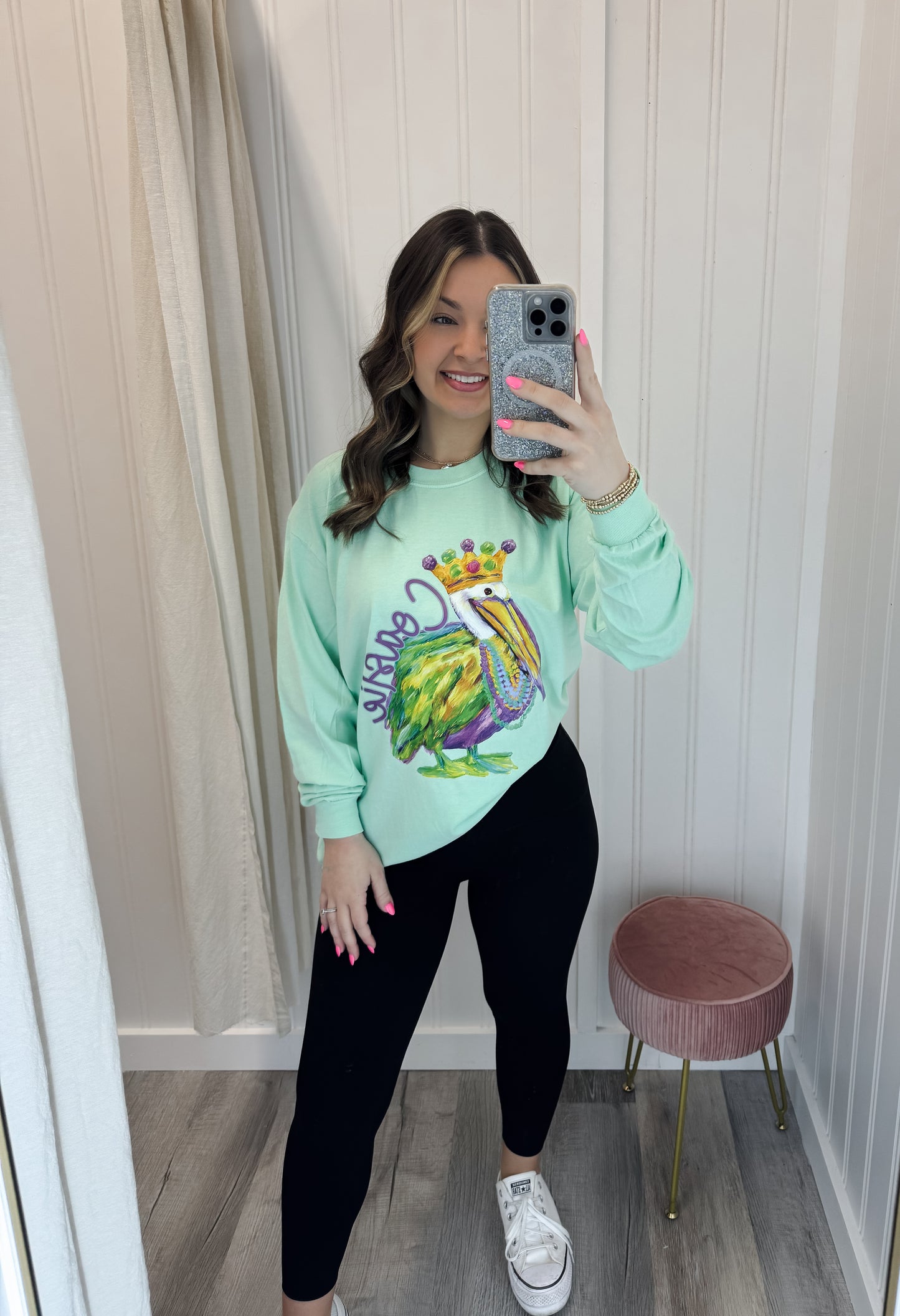 Mardi Gras Coastie Pelican Tee