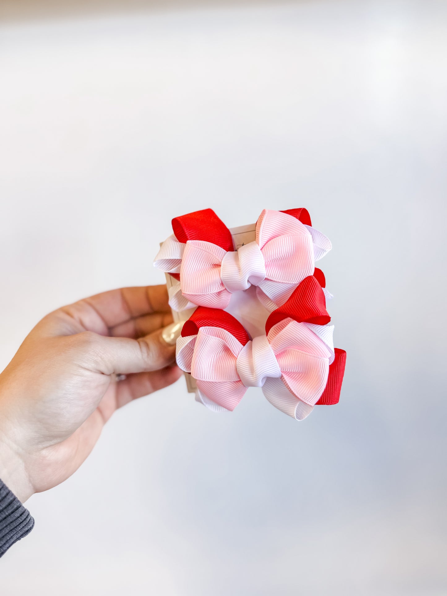 Pink Valentine Piggy Bows