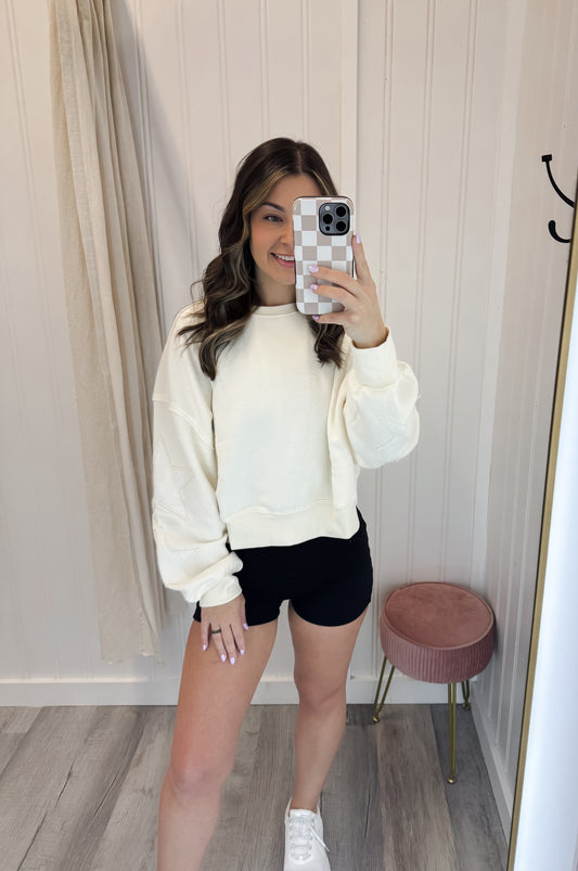 Star Patch Crewneck Sweatshirt
