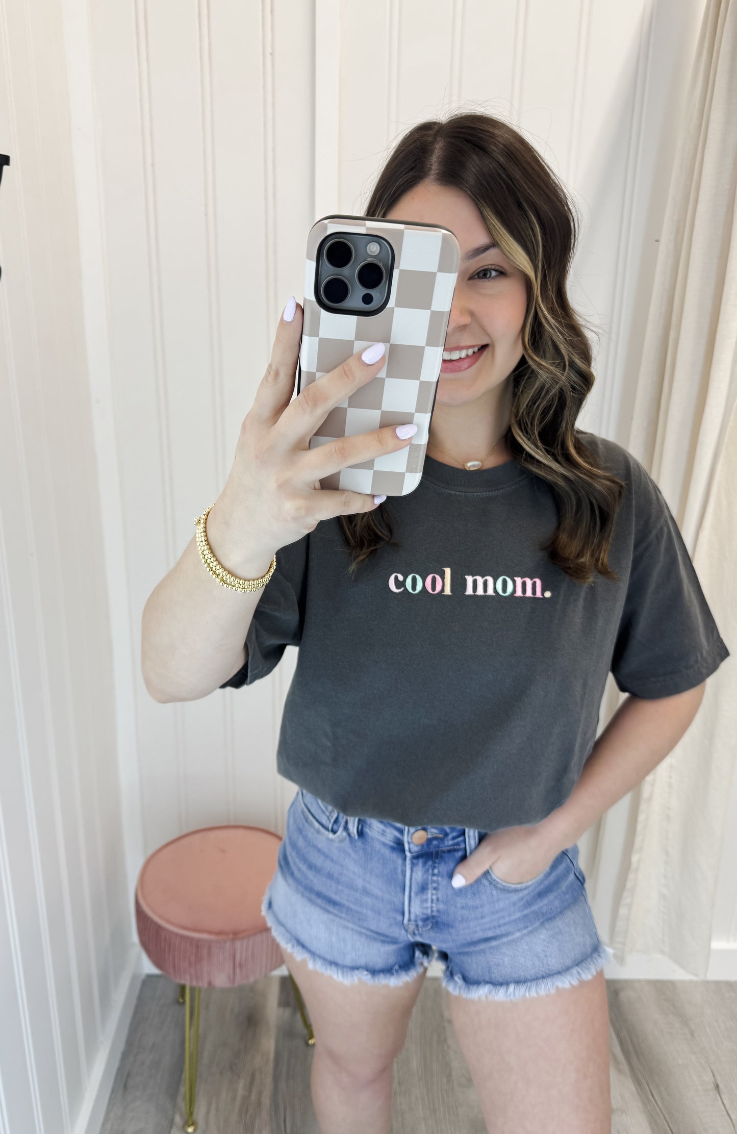 Cool Mom Embroidered Tee
