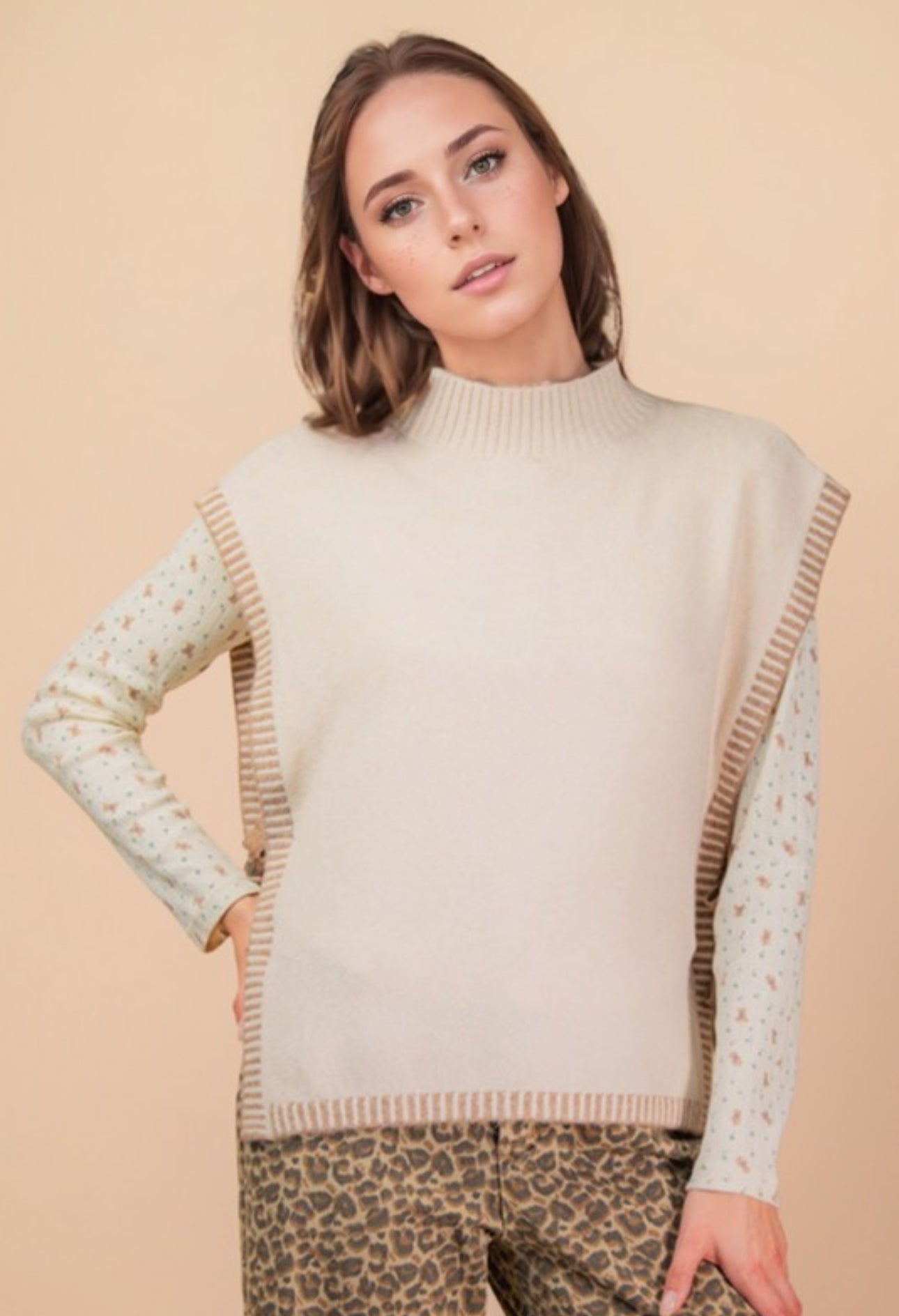 Side Tie Sweater Vest