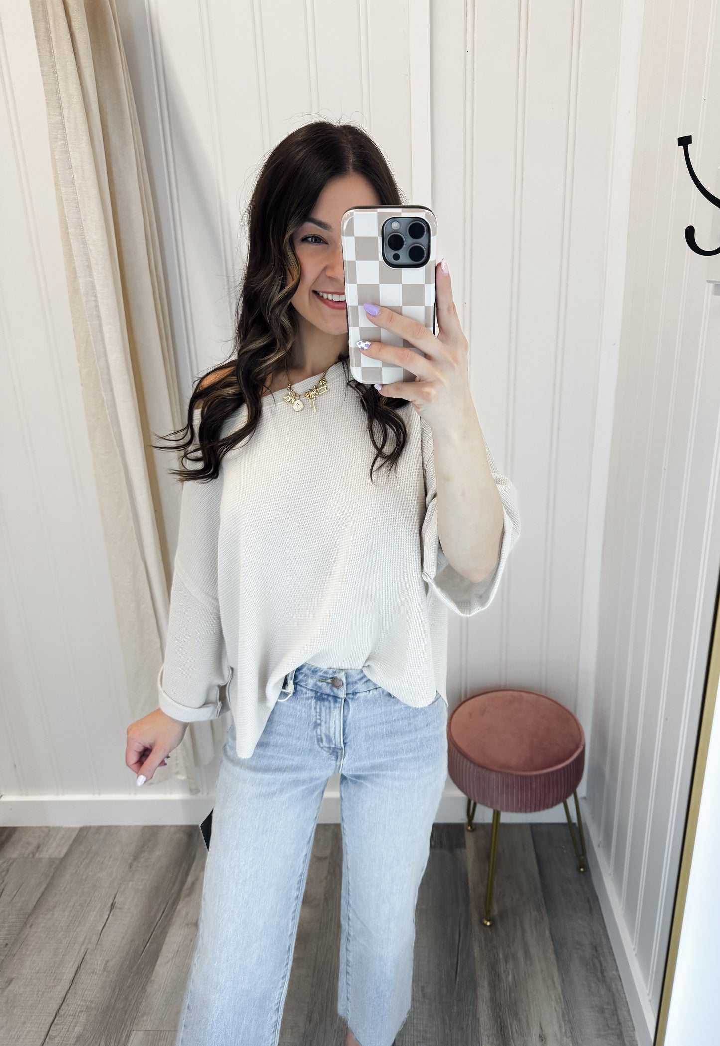 Knit Exposed Seam Top
