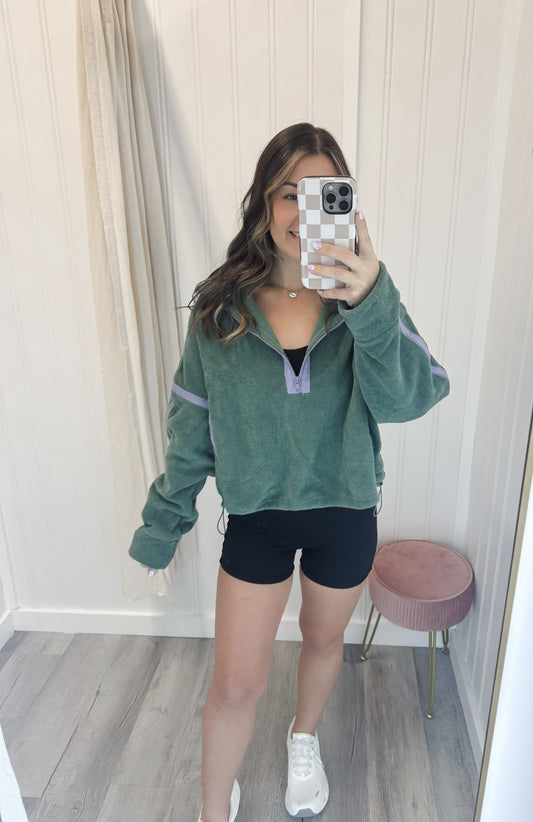 Fleece Half-Zip Pullover Jacket