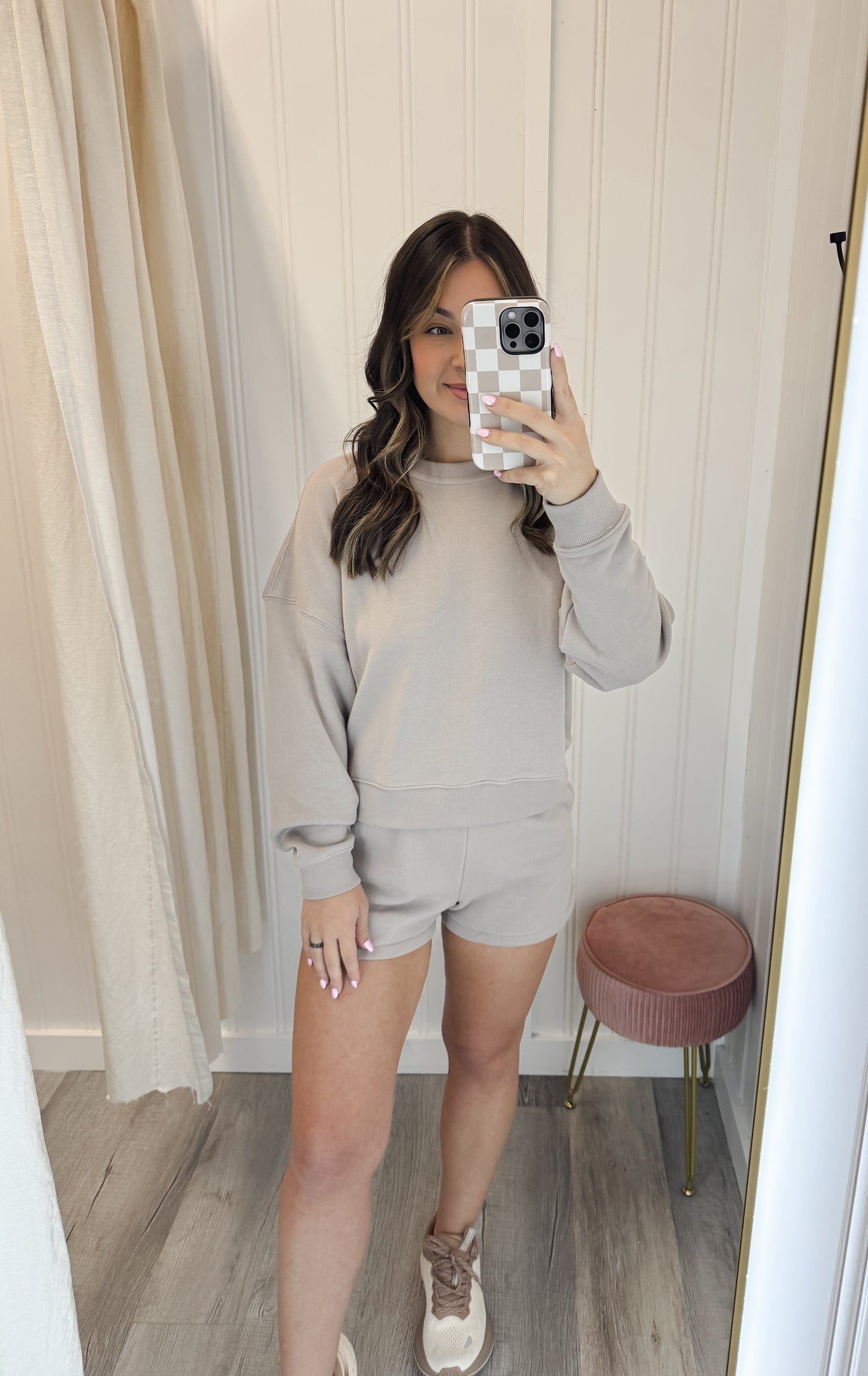 Ash Mocha Fleece Sweatshirt Set