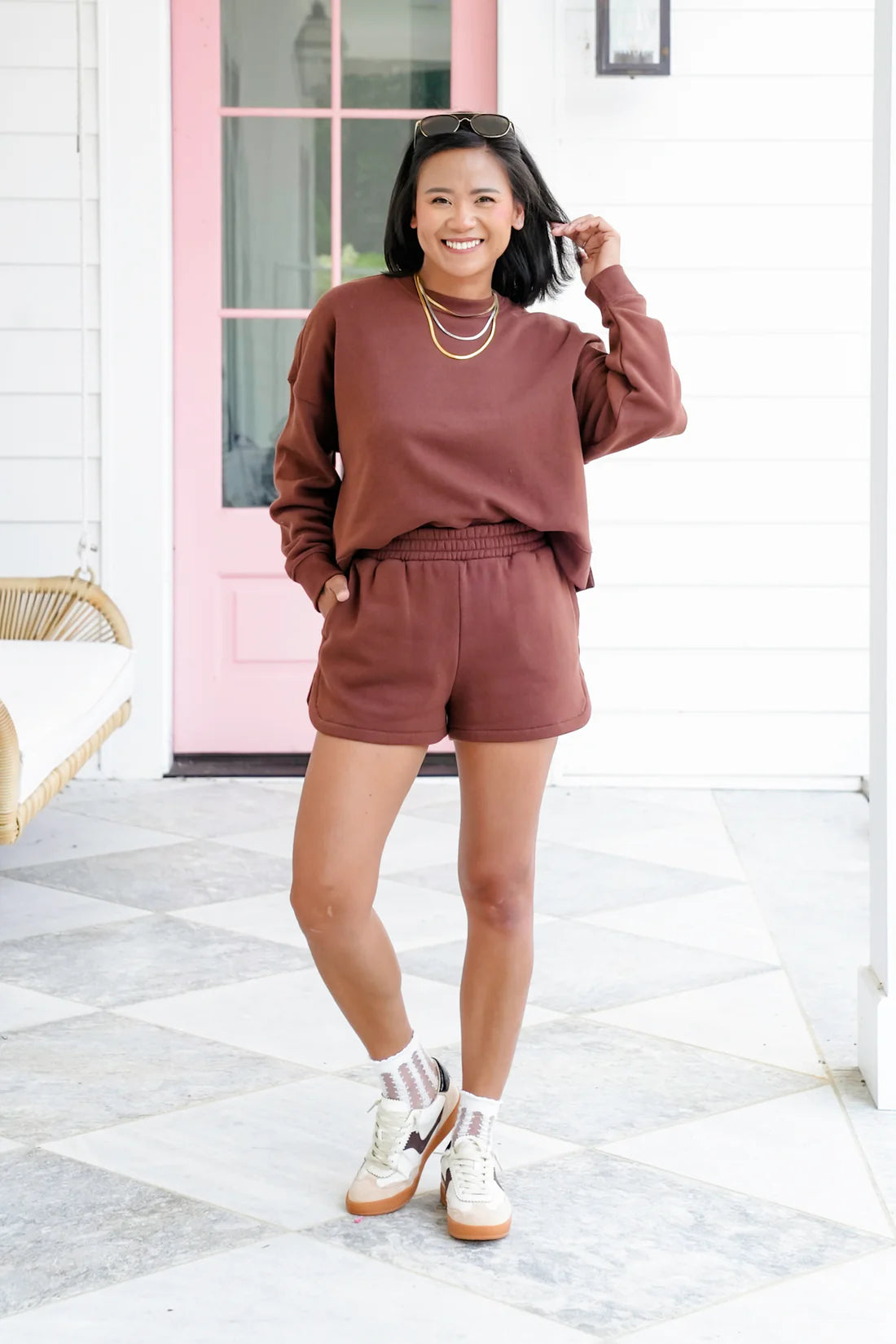 Fleece Sweatshirt & Shorts Set