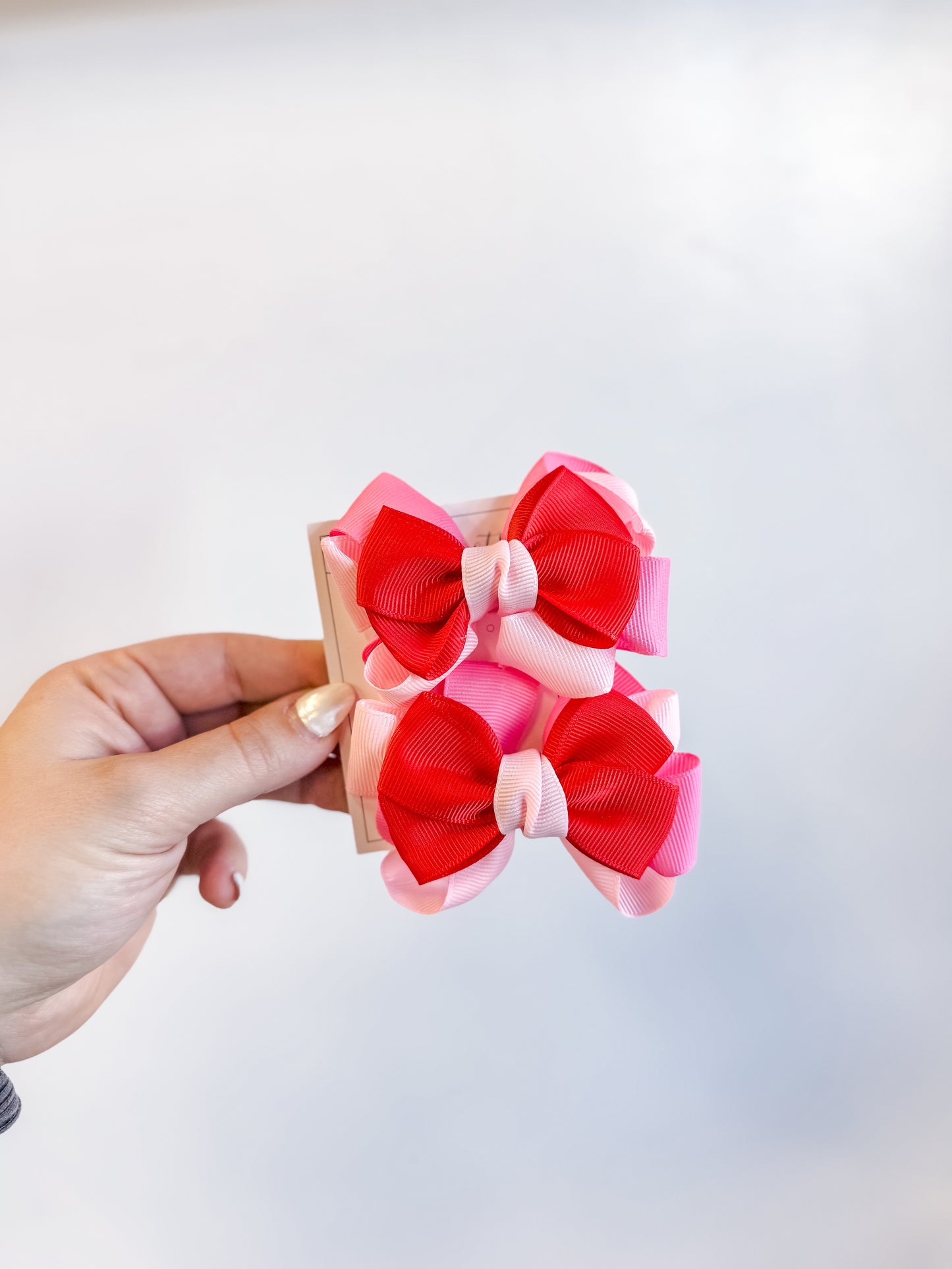 Pink Valentine Piggy Bows