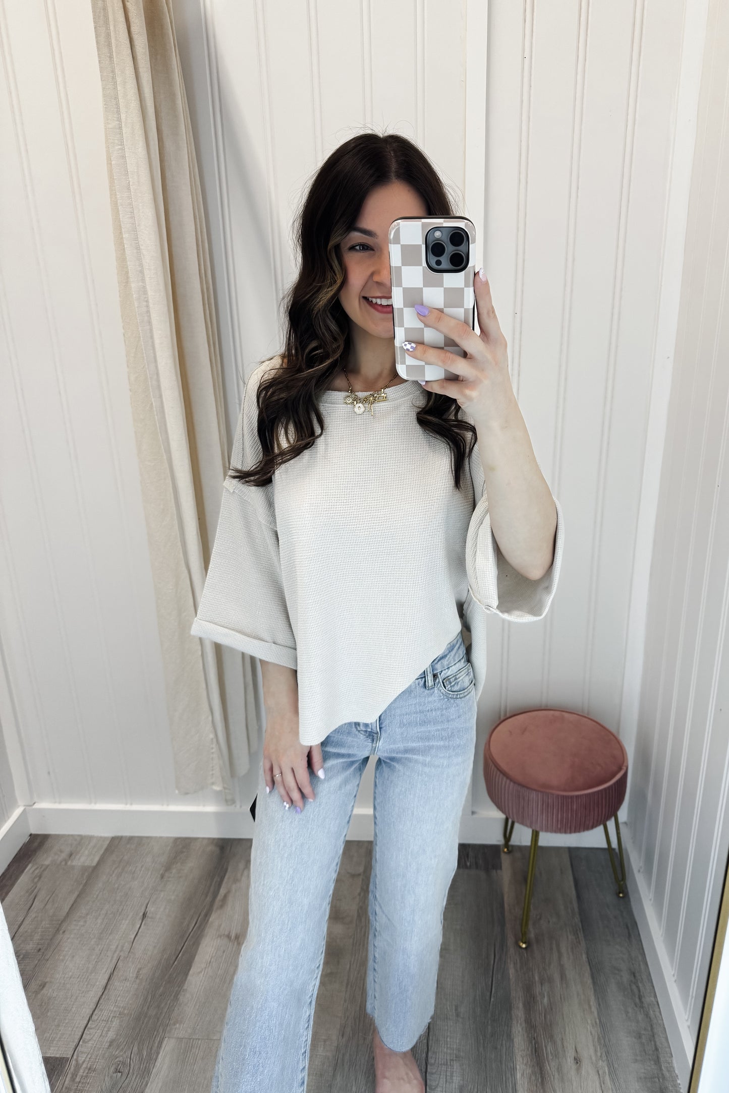 Knit Exposed Seam Top