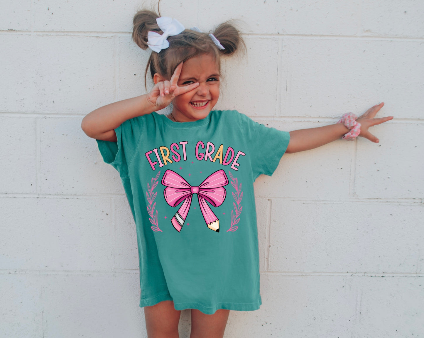 Grade Pencil Bow Tee