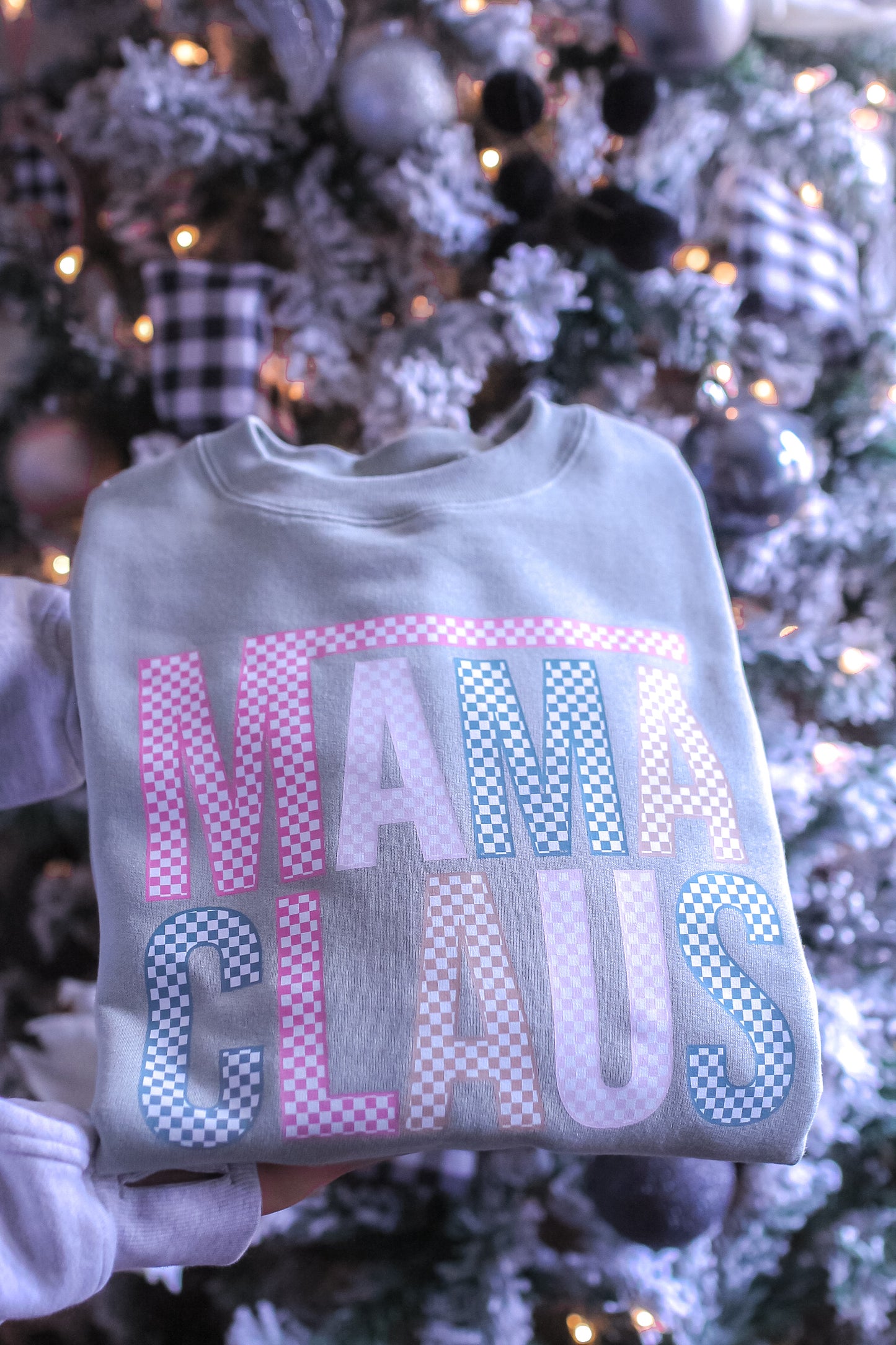 Mama Claus Checkered Tee/Sweatshirt