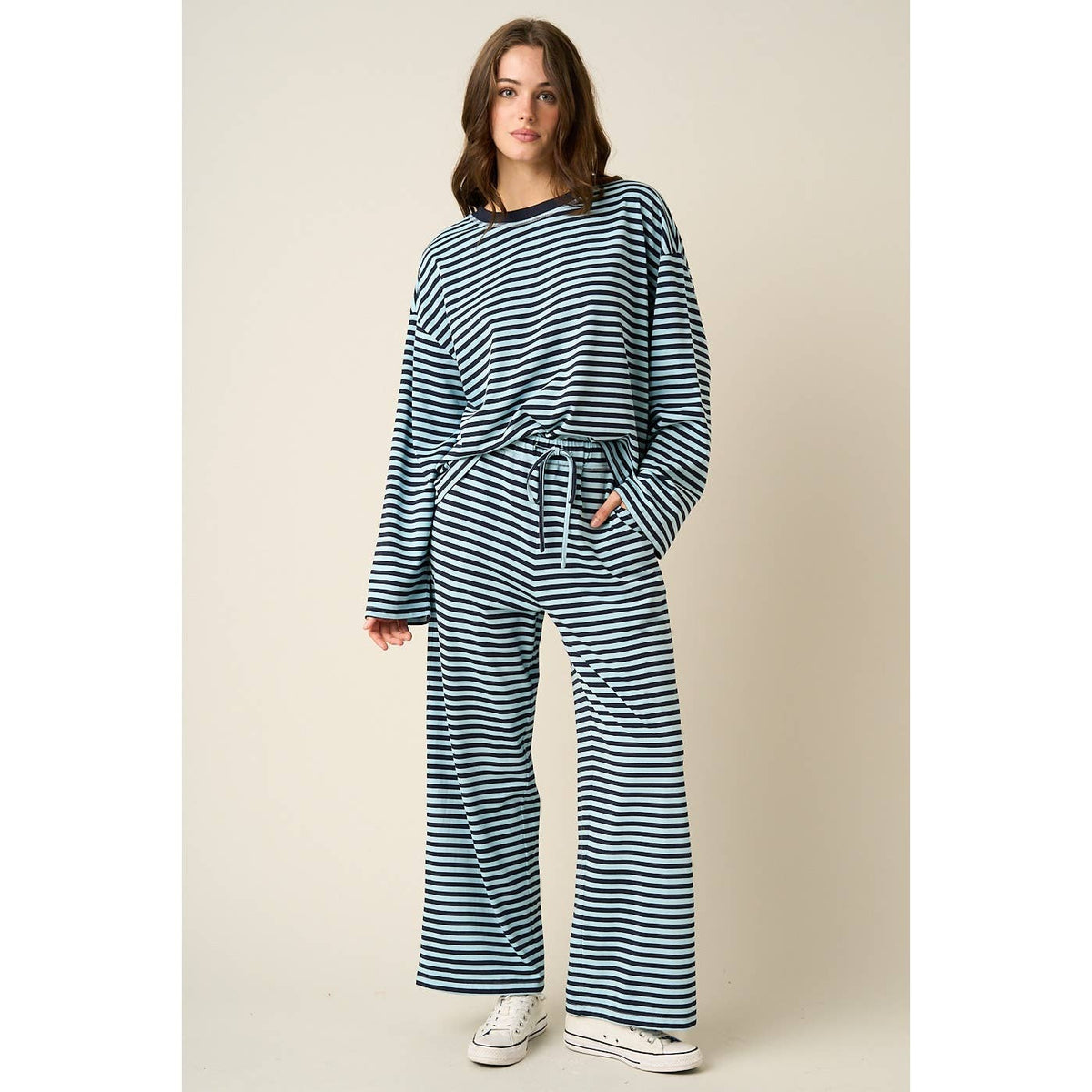 Striped Top & Pants Set