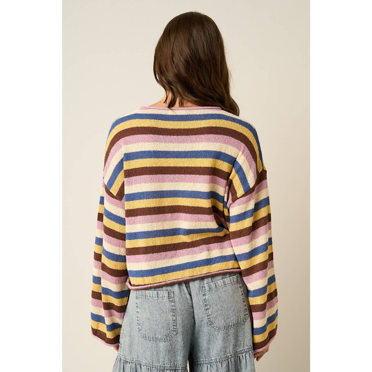Striped Sweater Knit Top