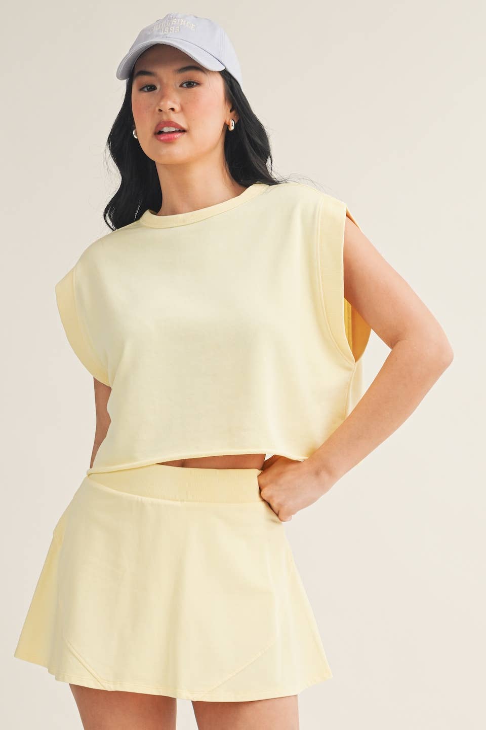 Mineral Wash Open Back Top & Skort Set