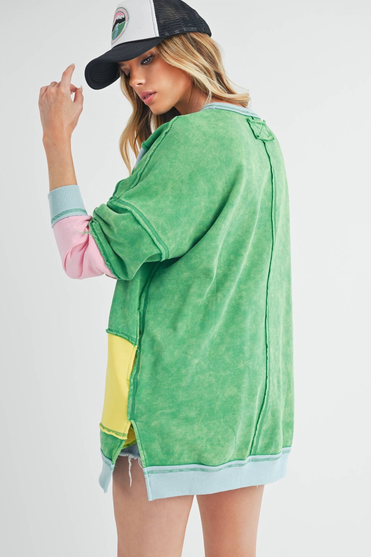 Color Block Striped Sweatshirt