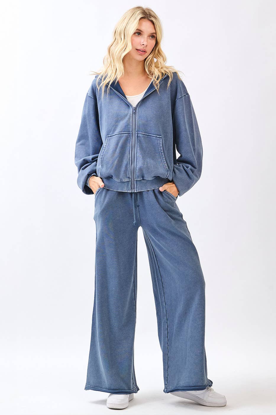 Washed Wide Leg Pants