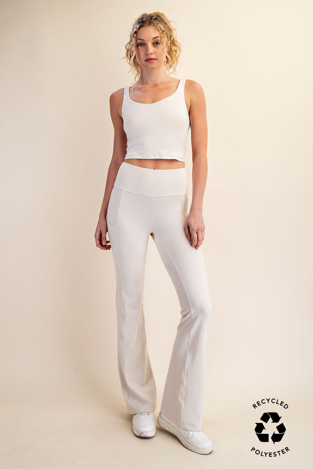 V-Neck Cropped Padded Tank