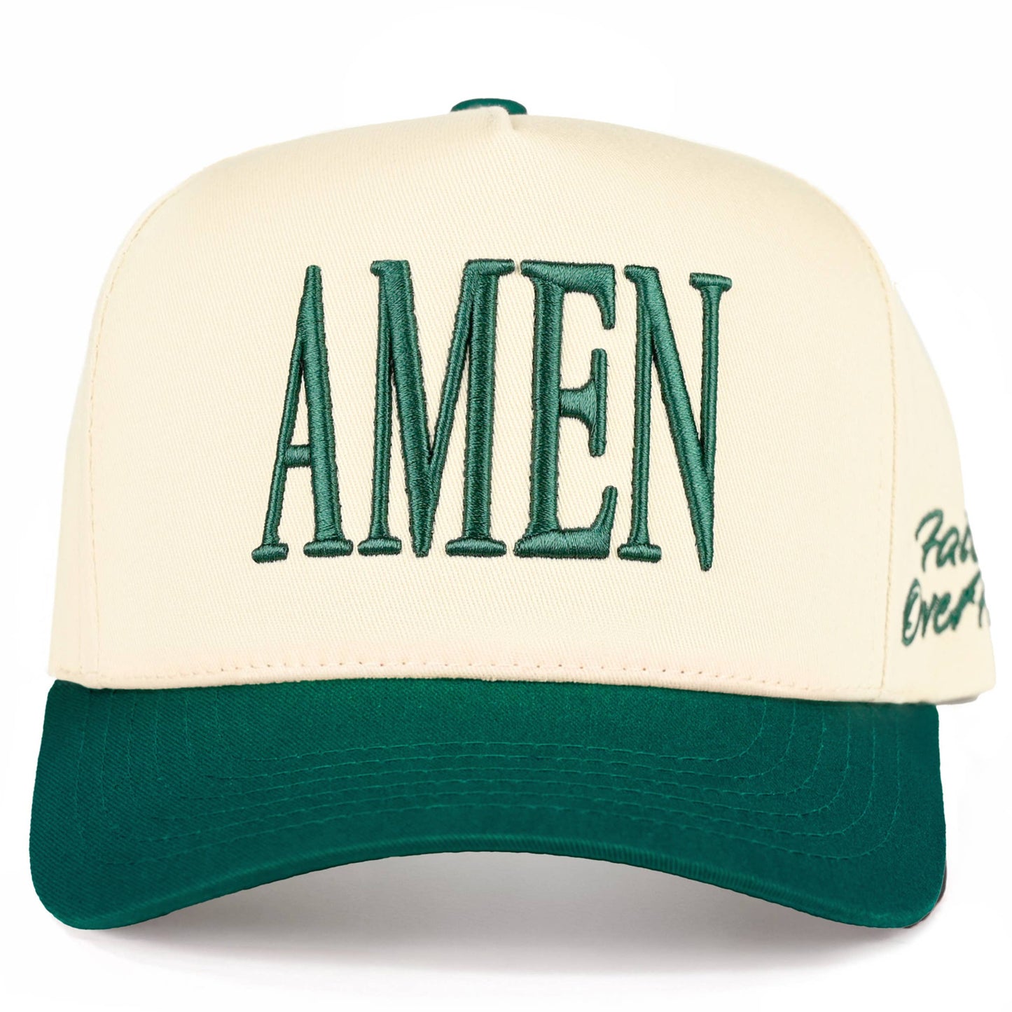 C.C AMEN Embroidered Letter Two Tone Trucker Hat