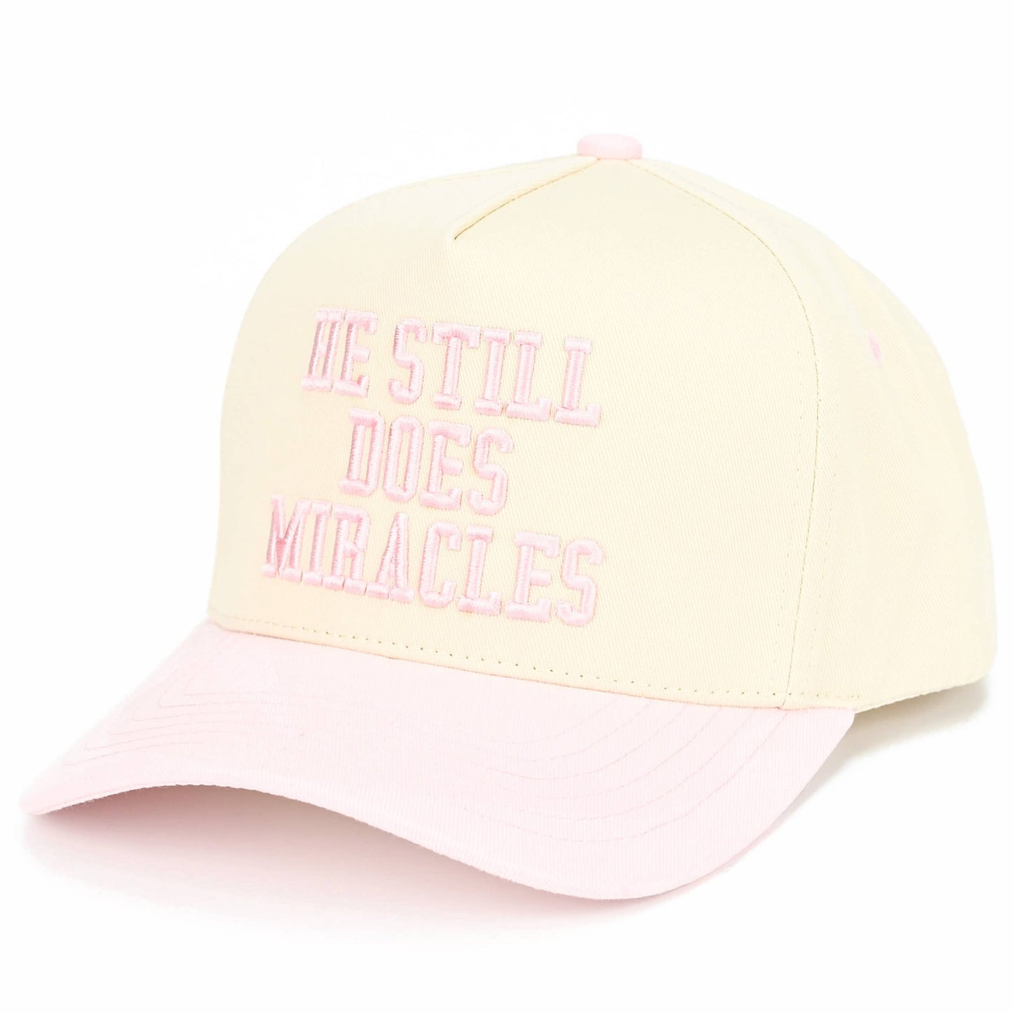 C.C HE STILL DOES MIRACLES Letter Two Tone Trucker Hat