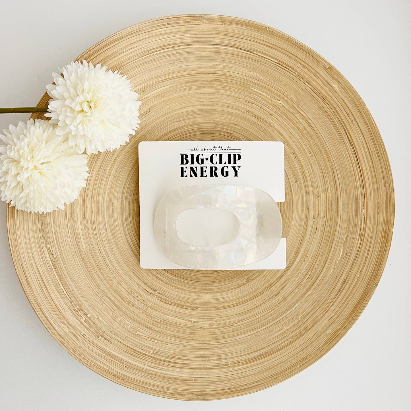 Large Flat Claw Clip | Big Clip Energy Funny Flat Hair Claw