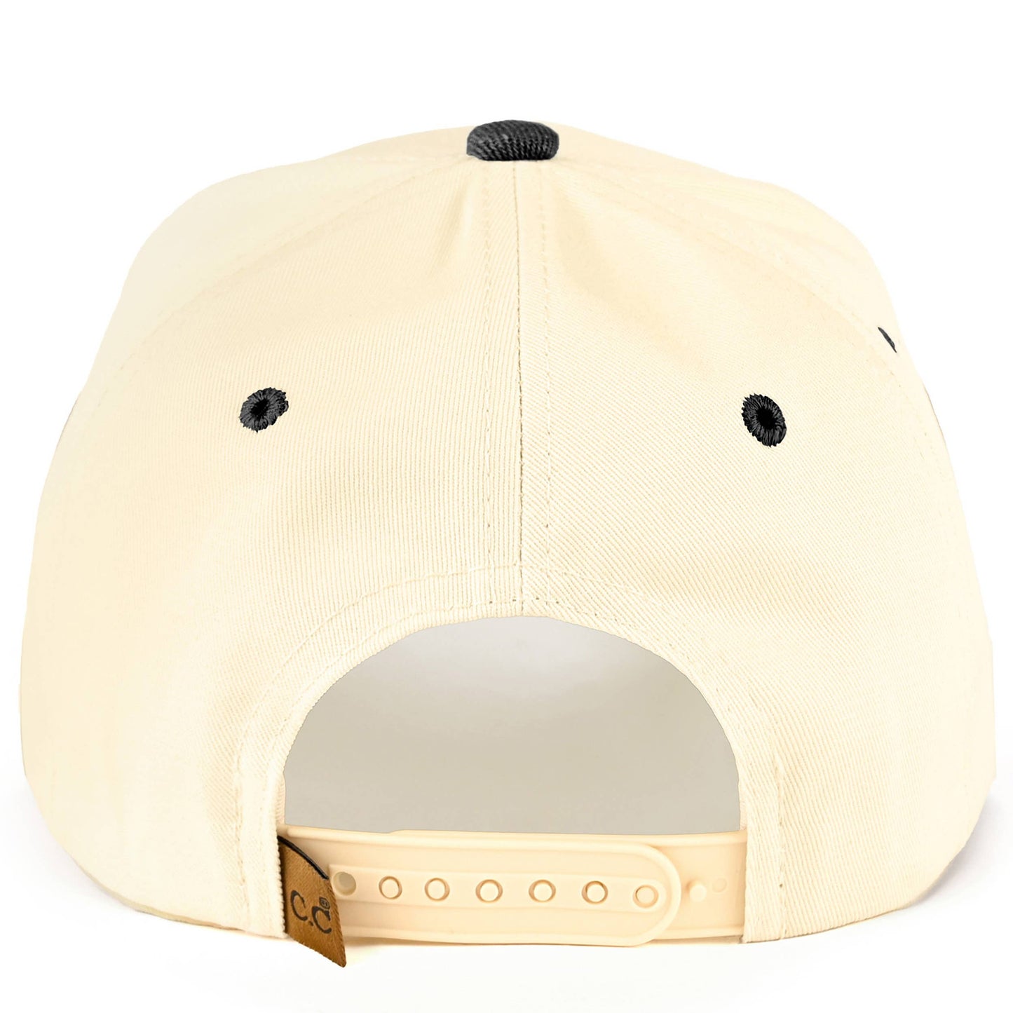 C.C AMEN Embroidered Letter Two Tone Trucker Hat