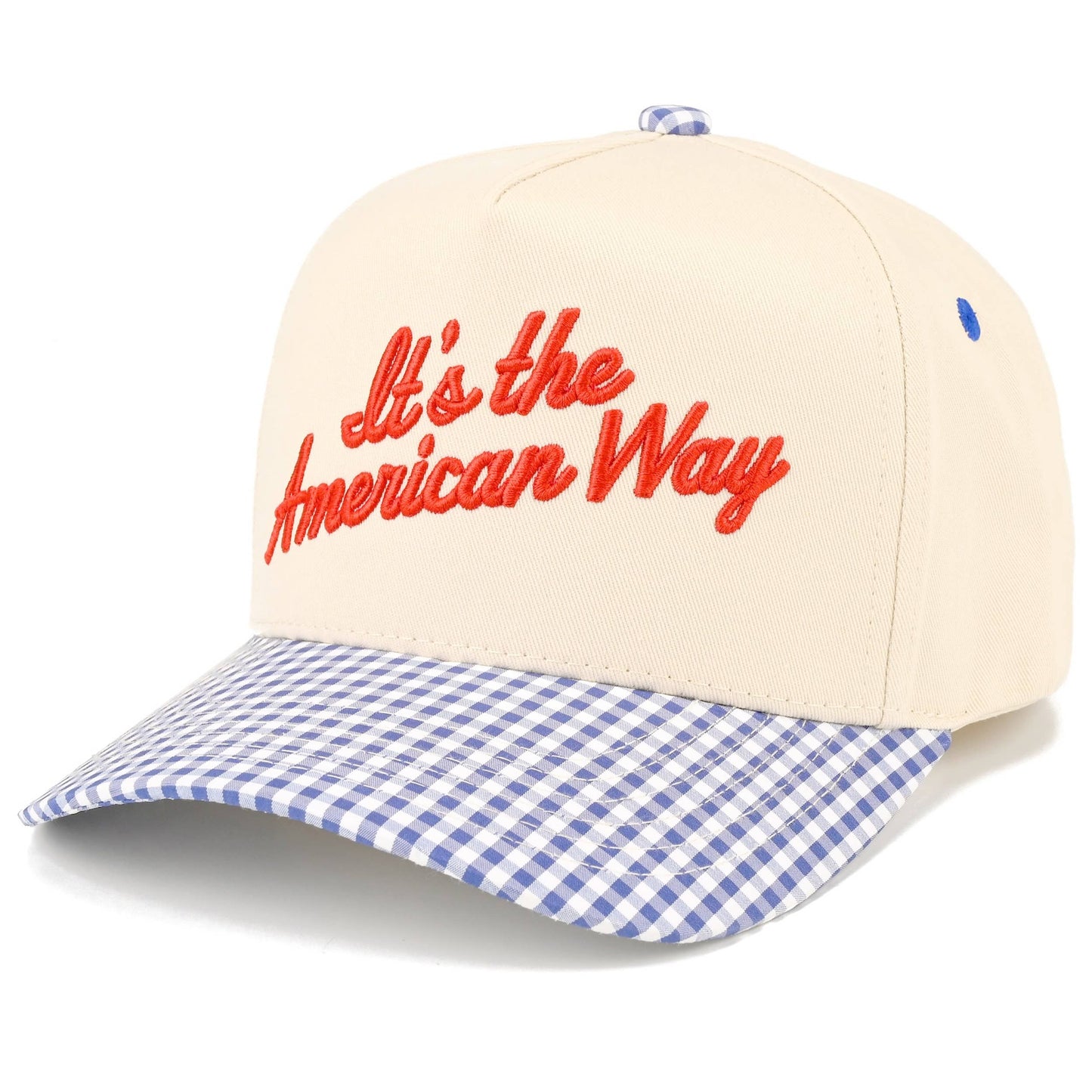 C.C IT'S THE AMERICAN WAY Letter on Two Tone Trucker Hat
