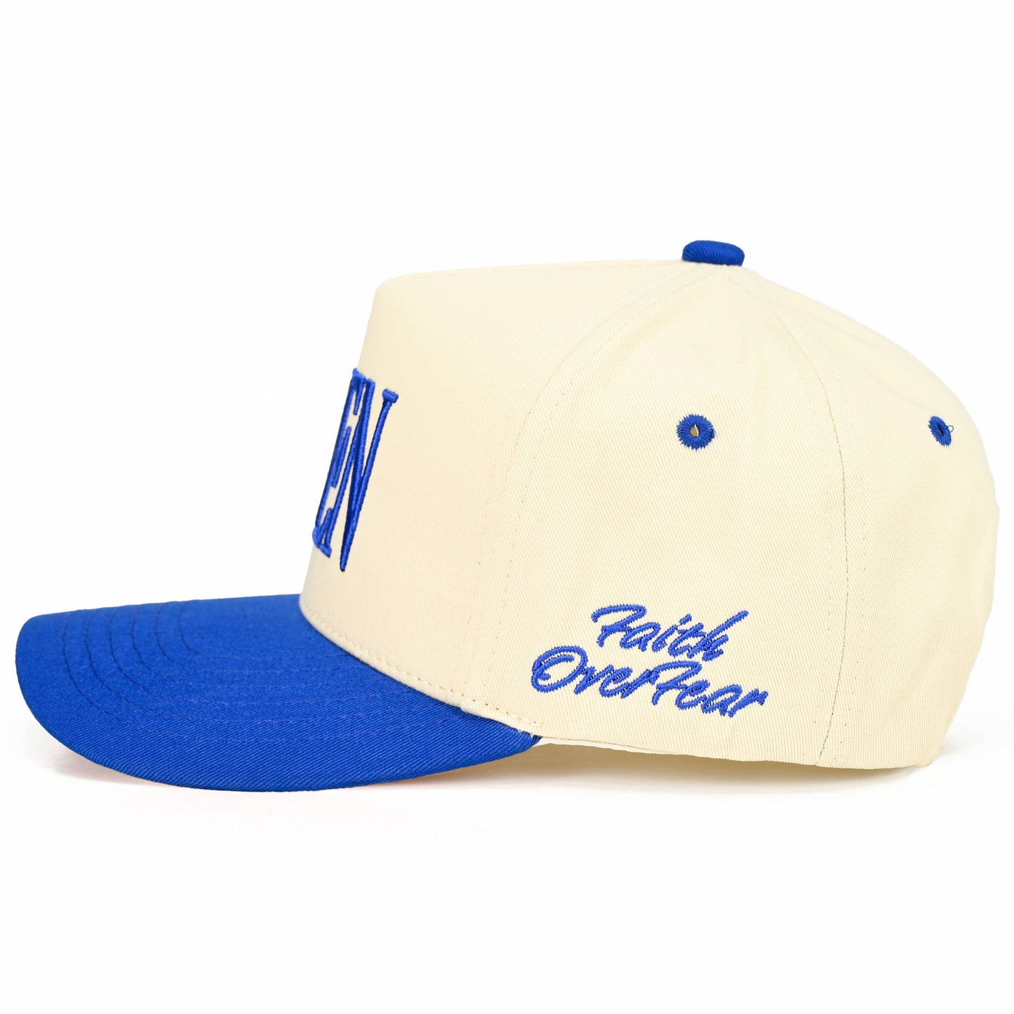 C.C AMEN Embroidered Letter Two Tone Trucker Hat