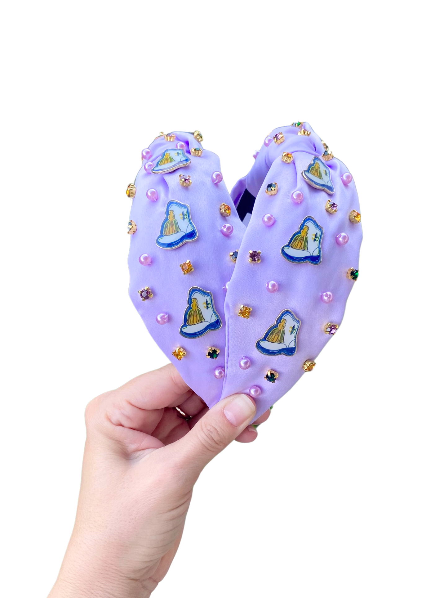 Majorette Marching Boots Headband - Mardi Gras