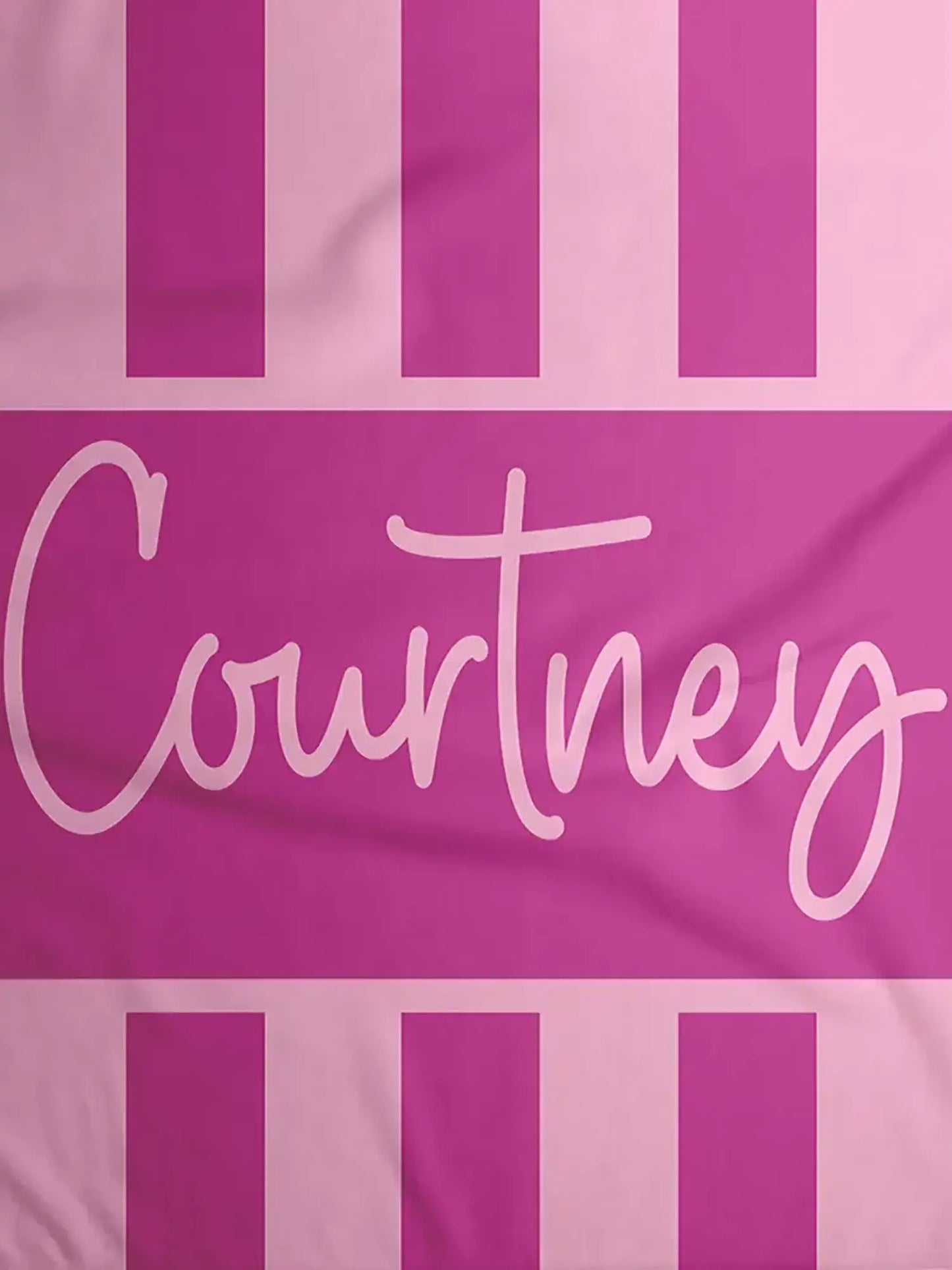 Classic Cabana Stripe Personalized Beach Towel