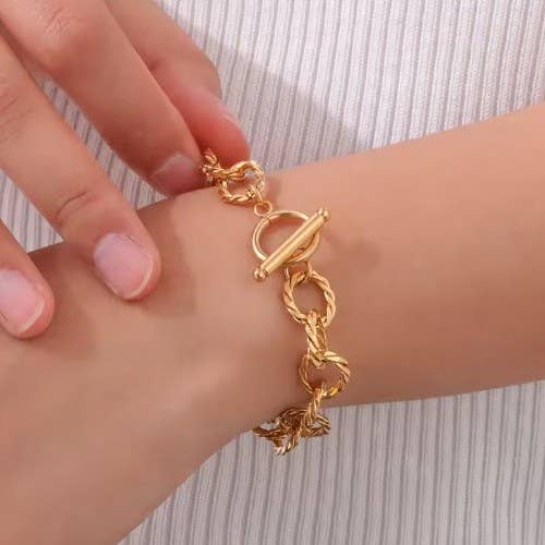 18K STAINLESS STEEL TARNISH FREE CHAIN BRACELET