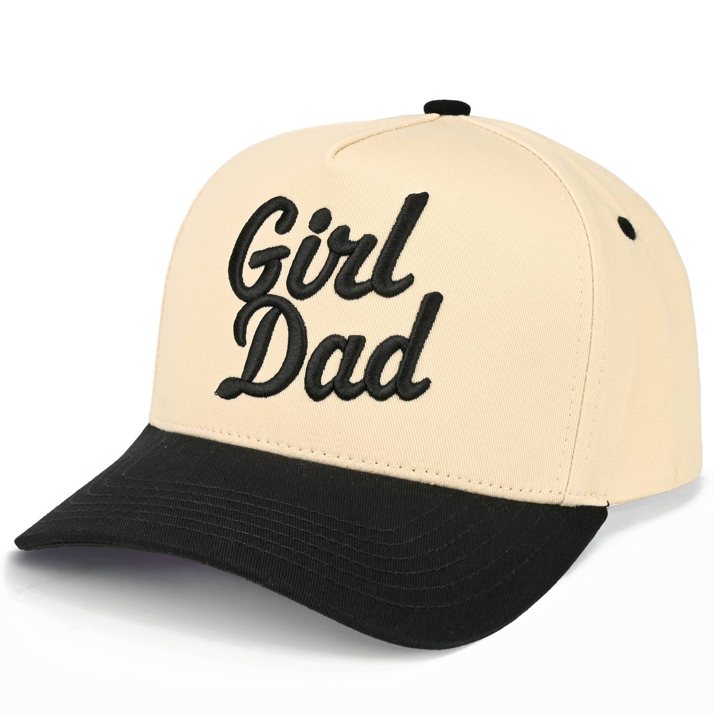 C.C GIRL DAD Letter Embroidered on Two Tone Trucker Hat